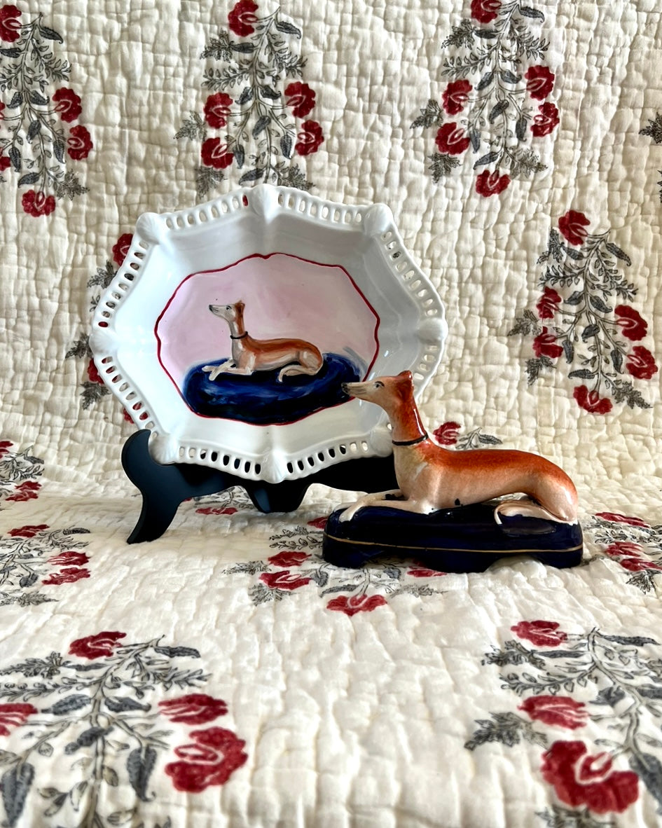 Penelope the Staffordshire Greyhound Portrait