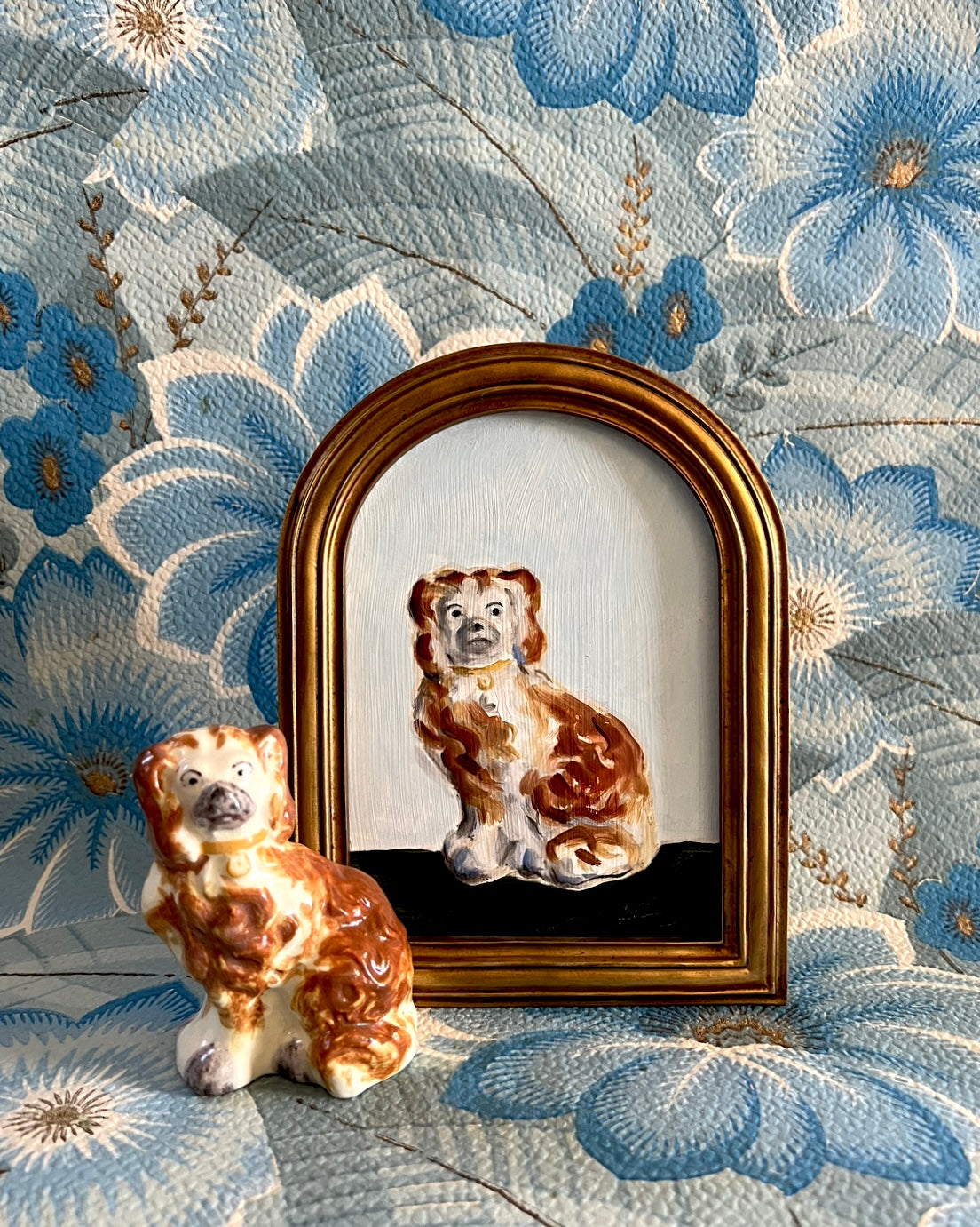 Franklin the Caramel & White Staffordshire Spaniel Portrait