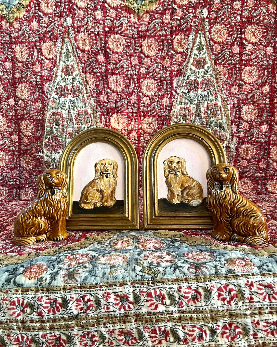 Theodore & Theobald the Treacle Staffordshire Spaniels Portraits