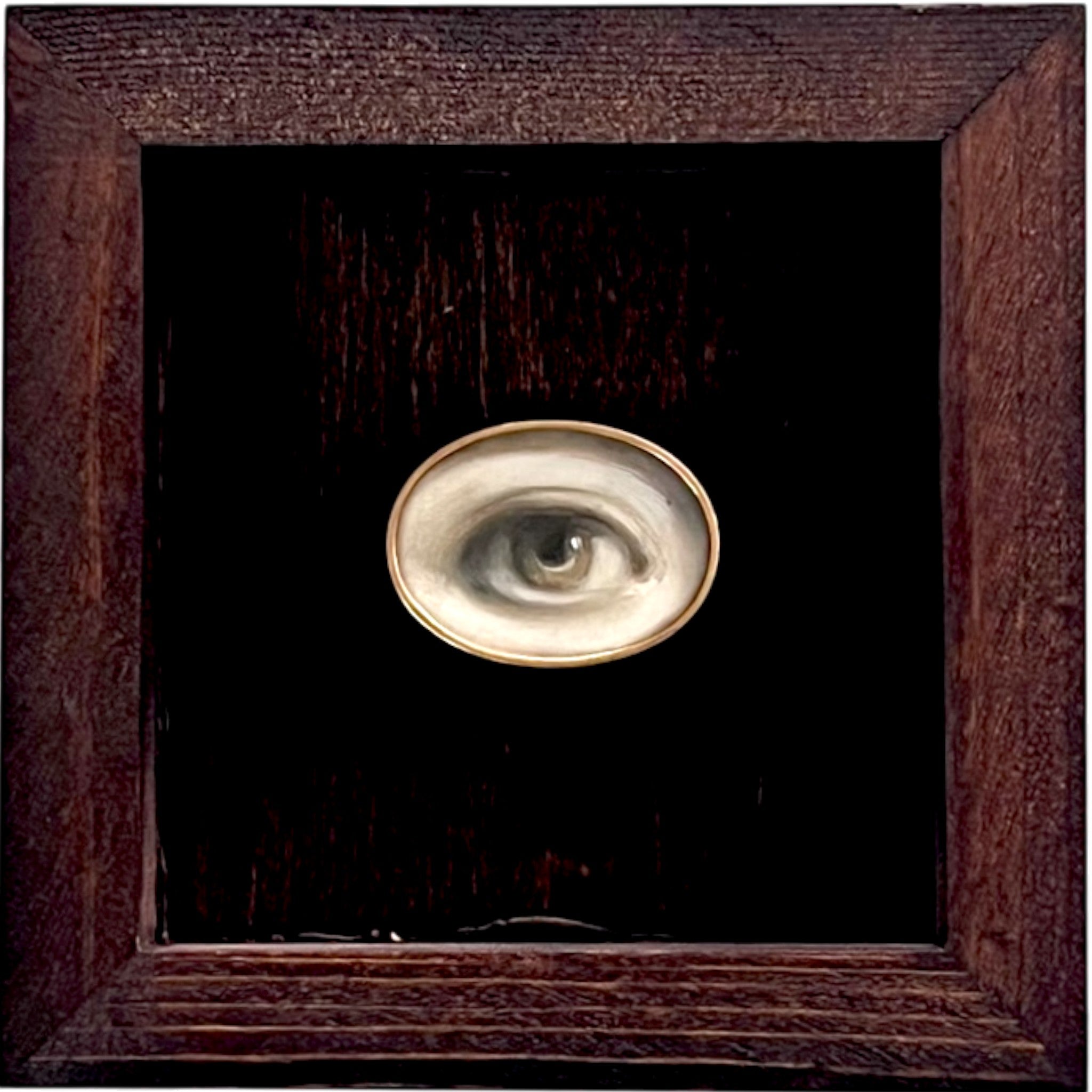 No. 2408 Lover's Eye Painting in an Antique Oval Frame (5")