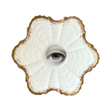 New! - Lover's Eye Painting on an Oyster Pattern Plate