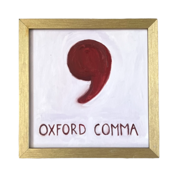 Oxford Comma - Oxblood Red & Pale Lilac