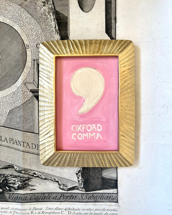 Oxford Comma - Pink and Cream