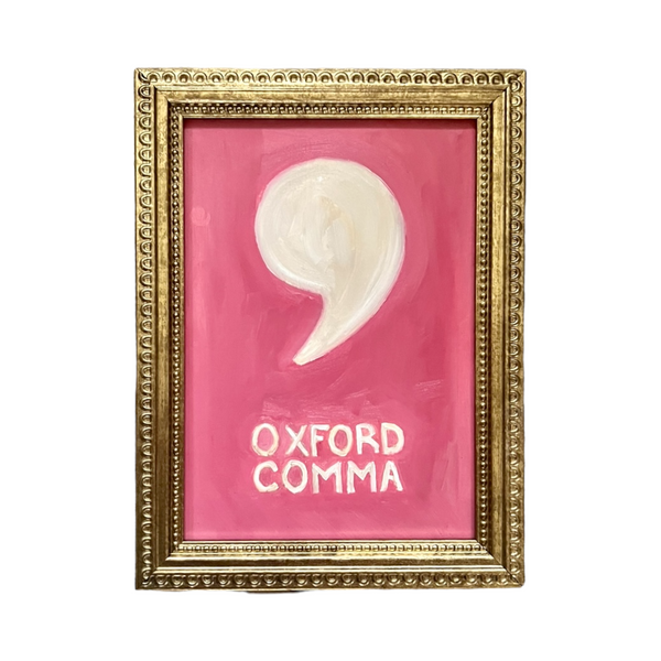 Oxford Comma - Raspberry Pink and Cream