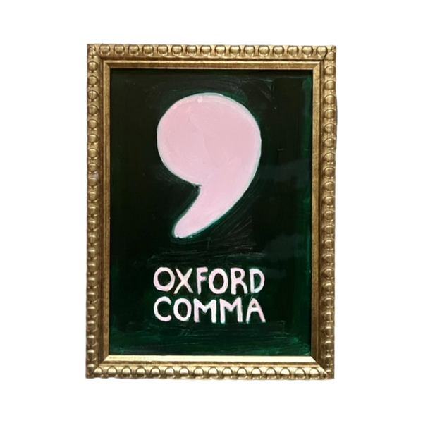 Oxford Comma - Dark Green and Lilac