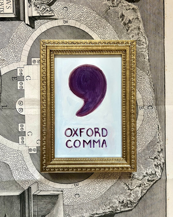 Oxford Comma - Pale Blue and Violet Purple