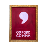 Lost & Found Collection: Oxford Comma Oil Painting in Deep Pink & Lilac