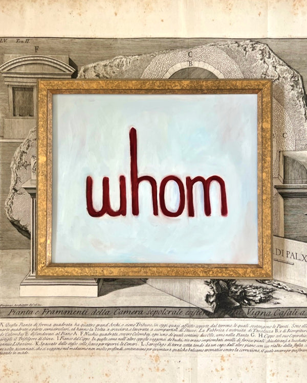 Whom [Medium] - Pale Blue & Oxblood