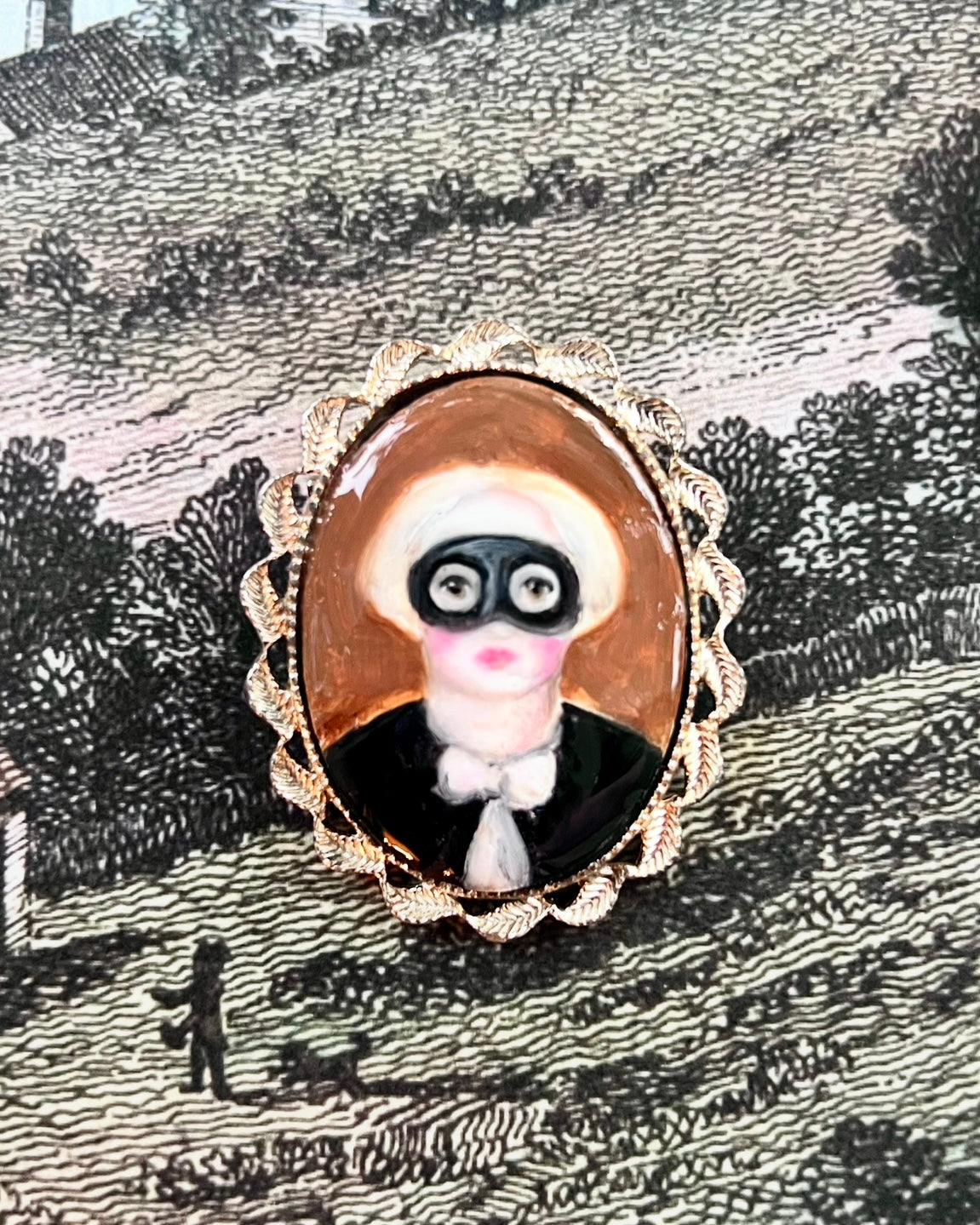 No. 2449 "Clara" Portrait Pendant-Brooch