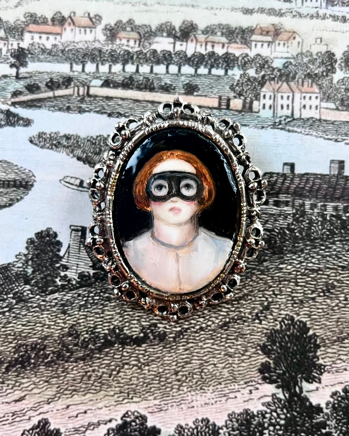 No. 2448 "Greta" Portrait Pendant-Brooch