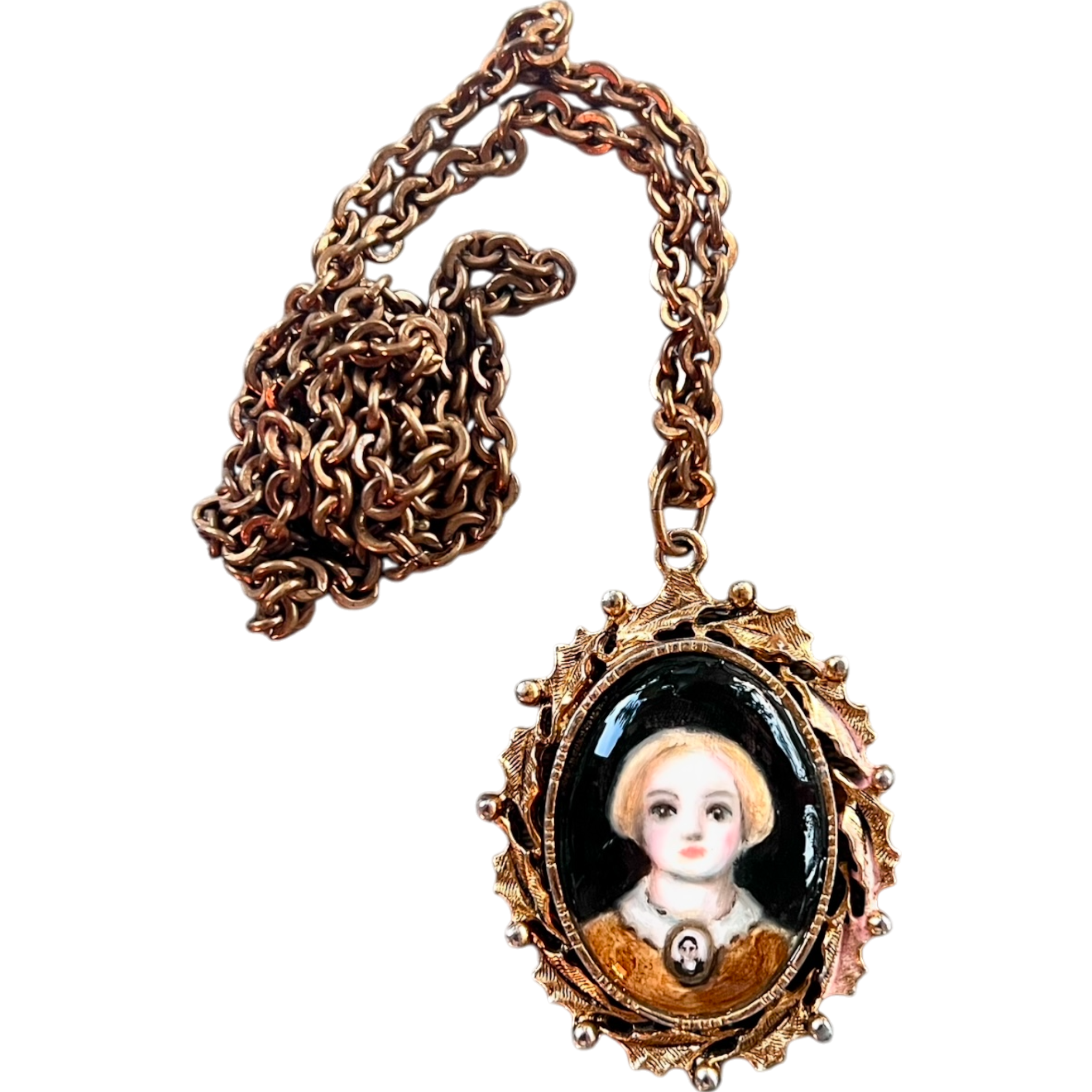 No. 2452 "Imogen" Portrait Pendant Necklace