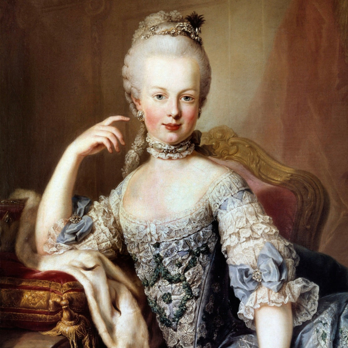 No. 2913 Lover's Eye Painting of Marie Antoinette on a Bavarian Cobalt Blue and Gold Plate
