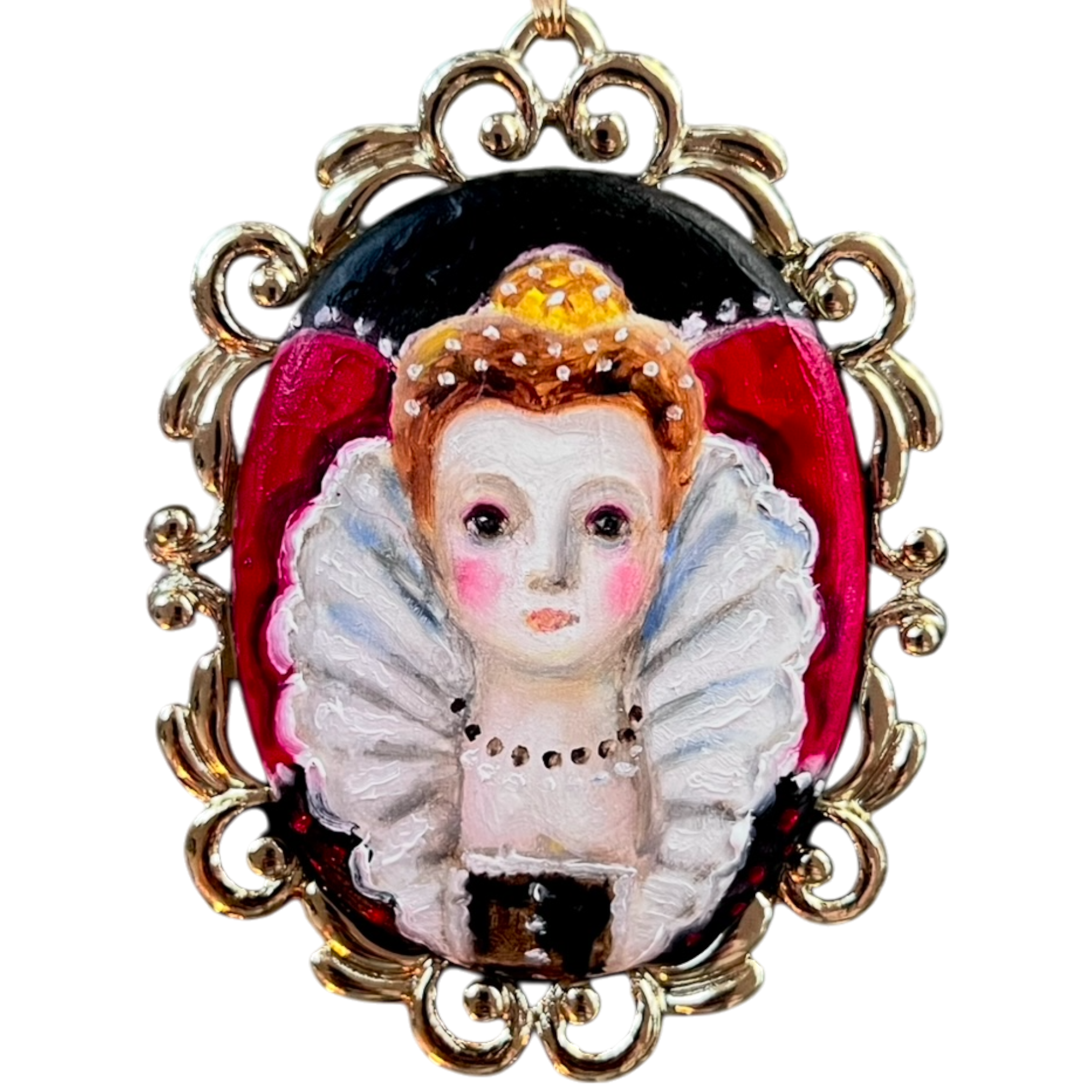 No. 2455 "Elizabeth" Portrait Pendant Necklace