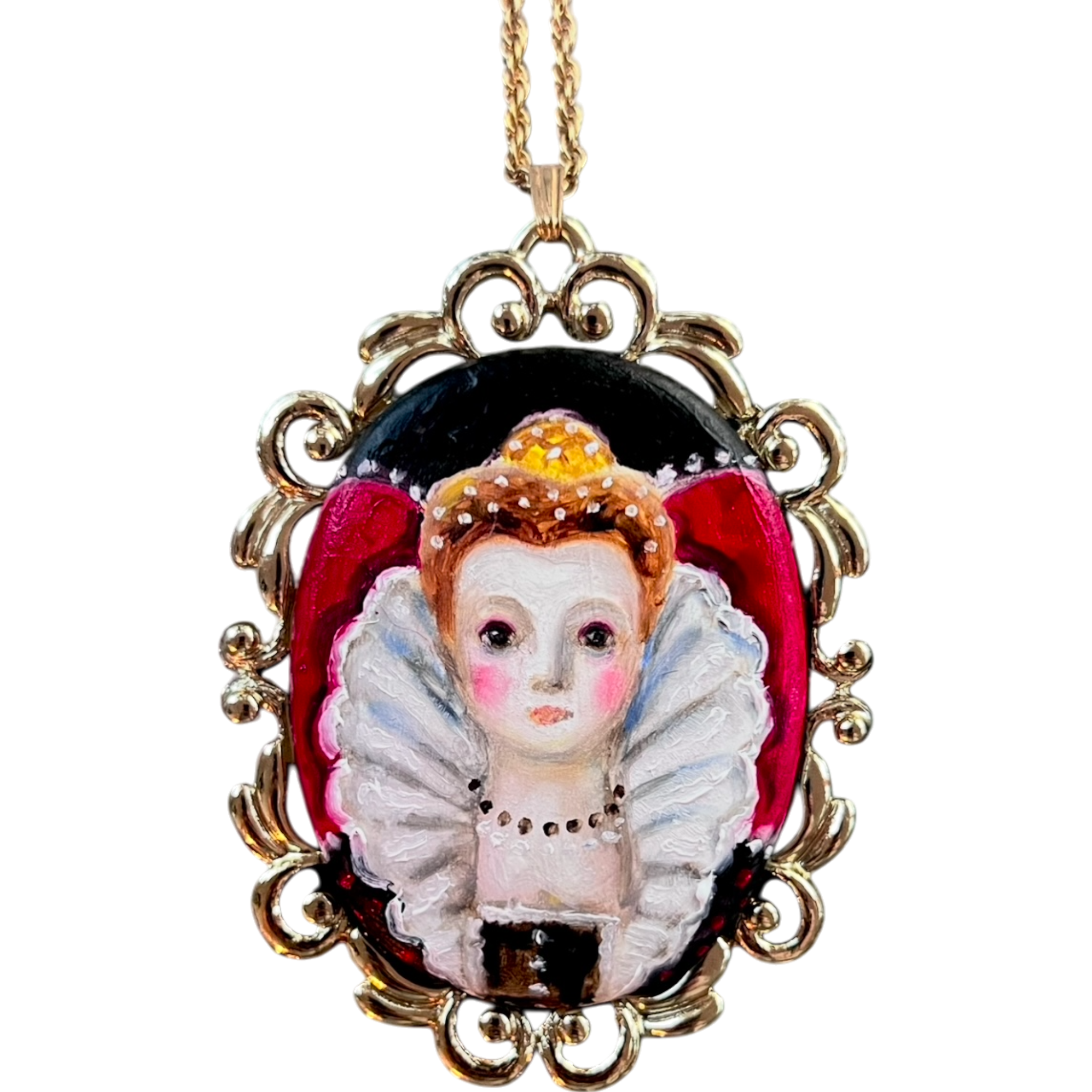 No. 2455 "Elizabeth" Portrait Pendant Necklace