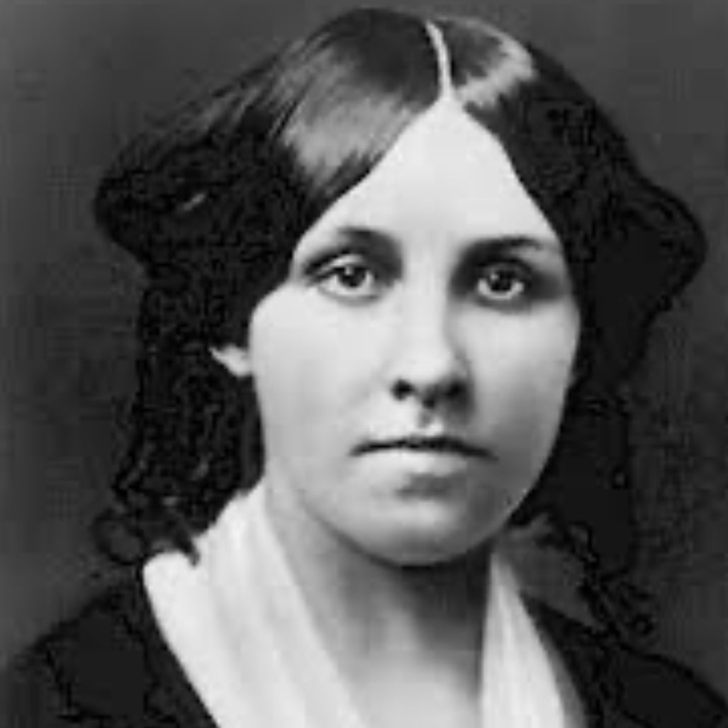 No. 2915 Lover's Eye Painting of Louisa May Alcott on an Pearl Luster Plate