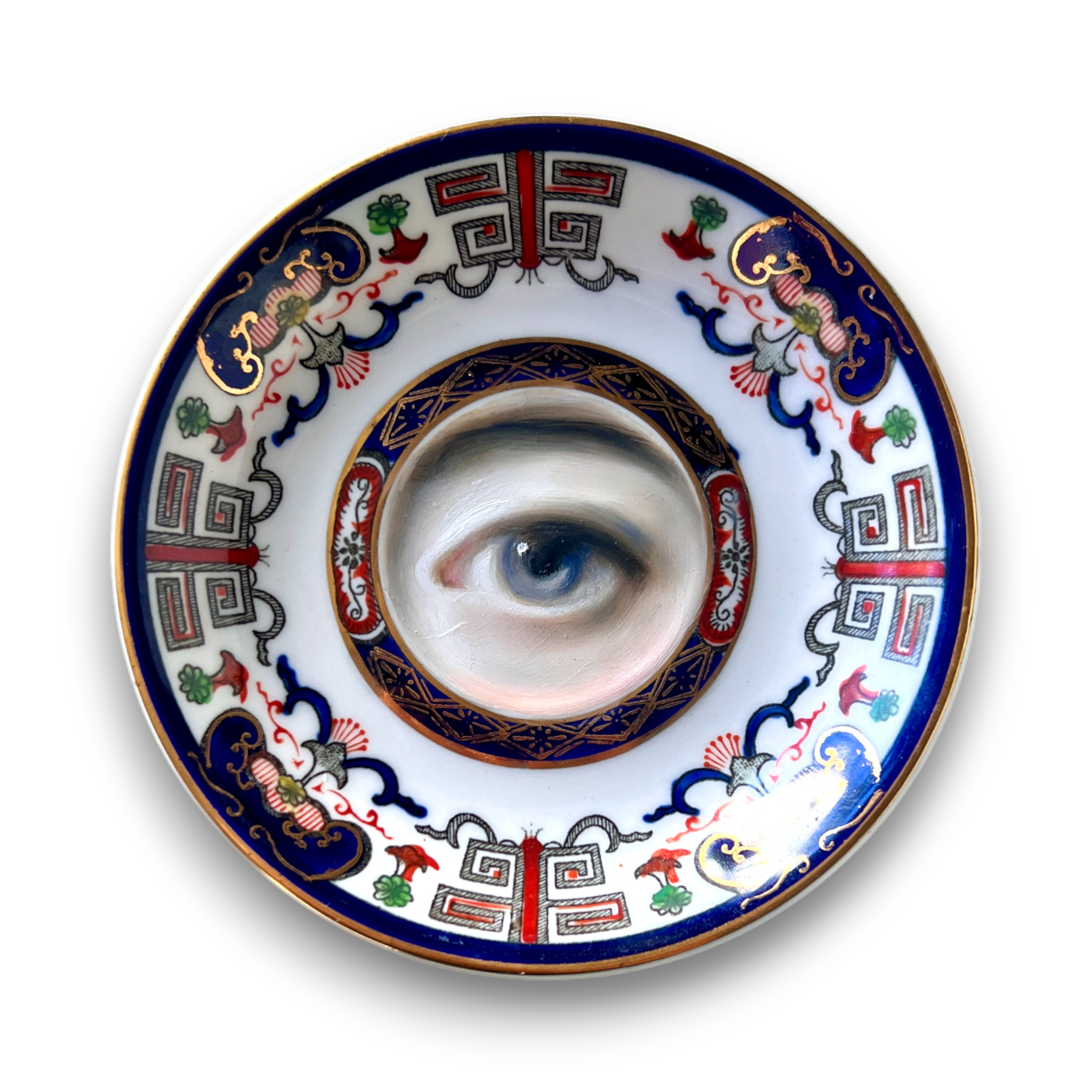 No. 3119 Lover's Eye Painting on an Imari Plate