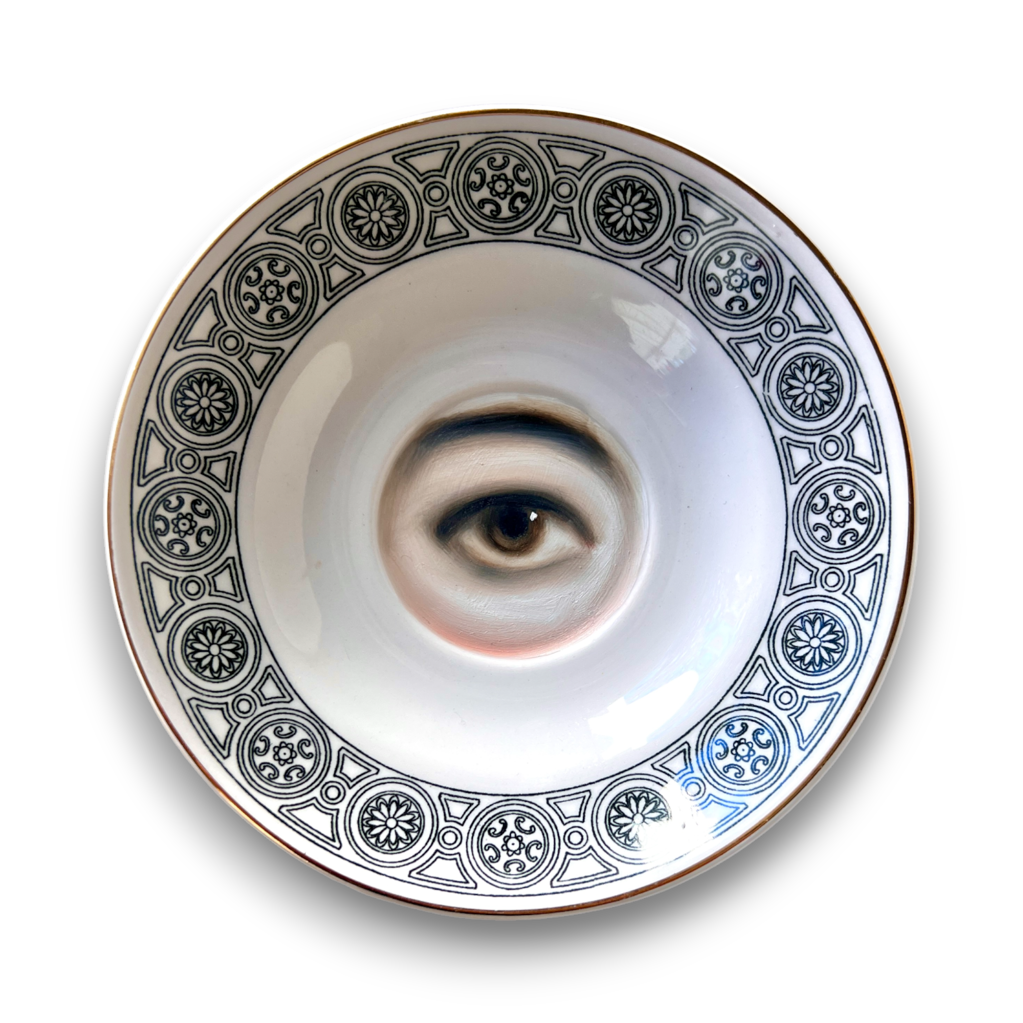 No. 3128 Lover's Eye Painting on a "Classica" Plate