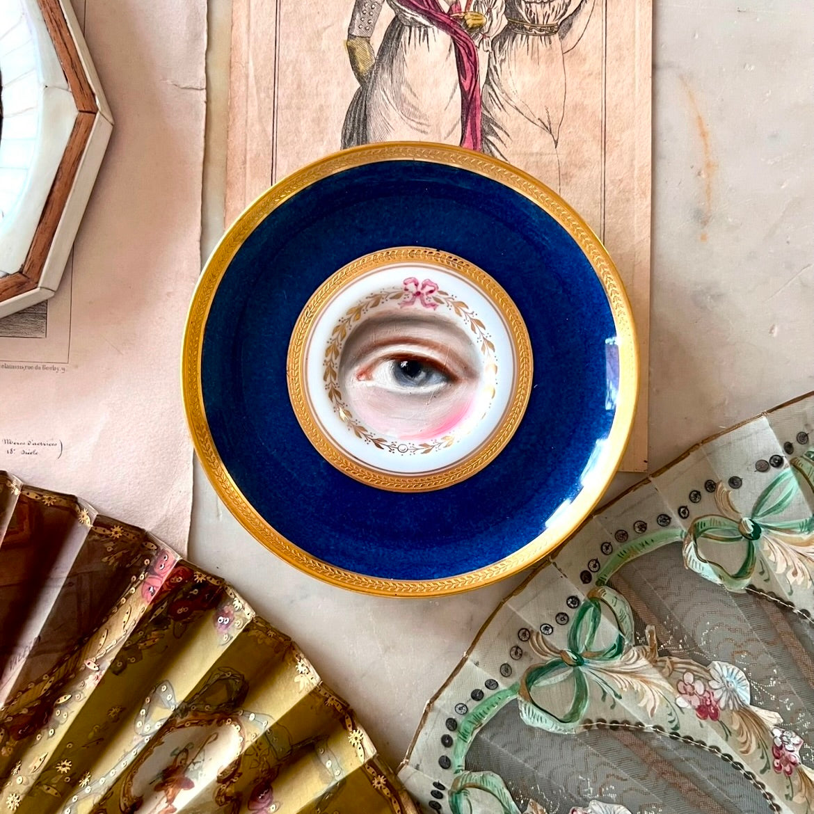 No. 2919 Lover's Eye Painting of Napoleon Bonaparte on a Spode Copeland Plate