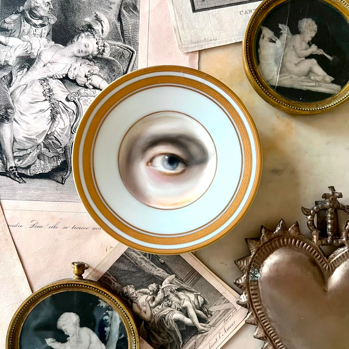 No. 2924 Lover's Eye Painting of William Shakespeare on a Faberge Plate