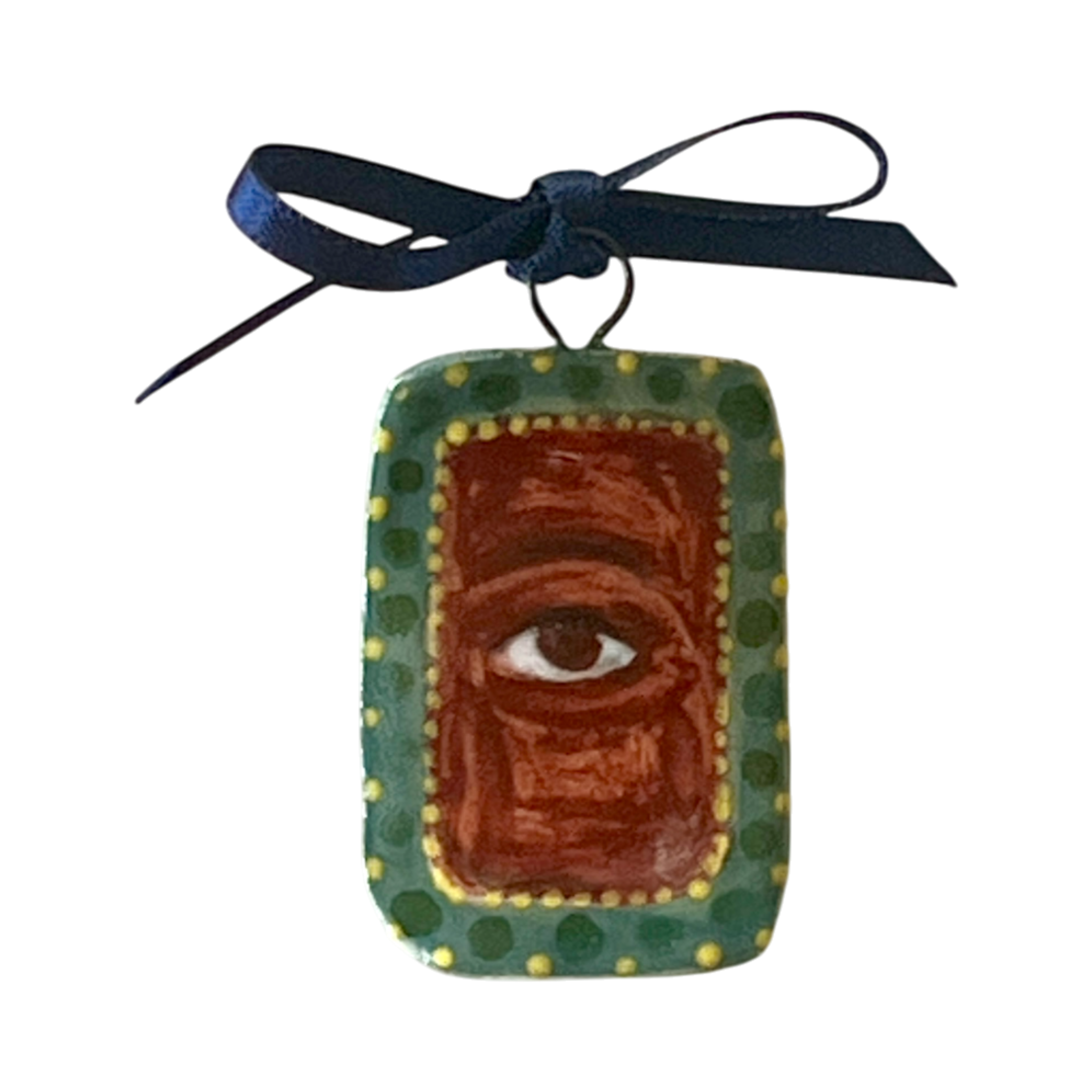 No. 208 Lover's Eye Charm - Emeralds