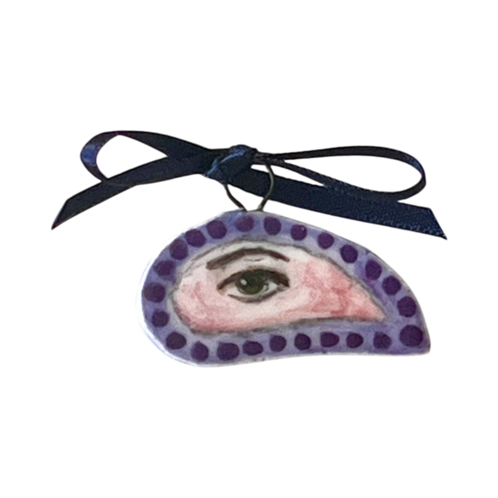 No. 220 Lover's Eye Charm - Amethysts