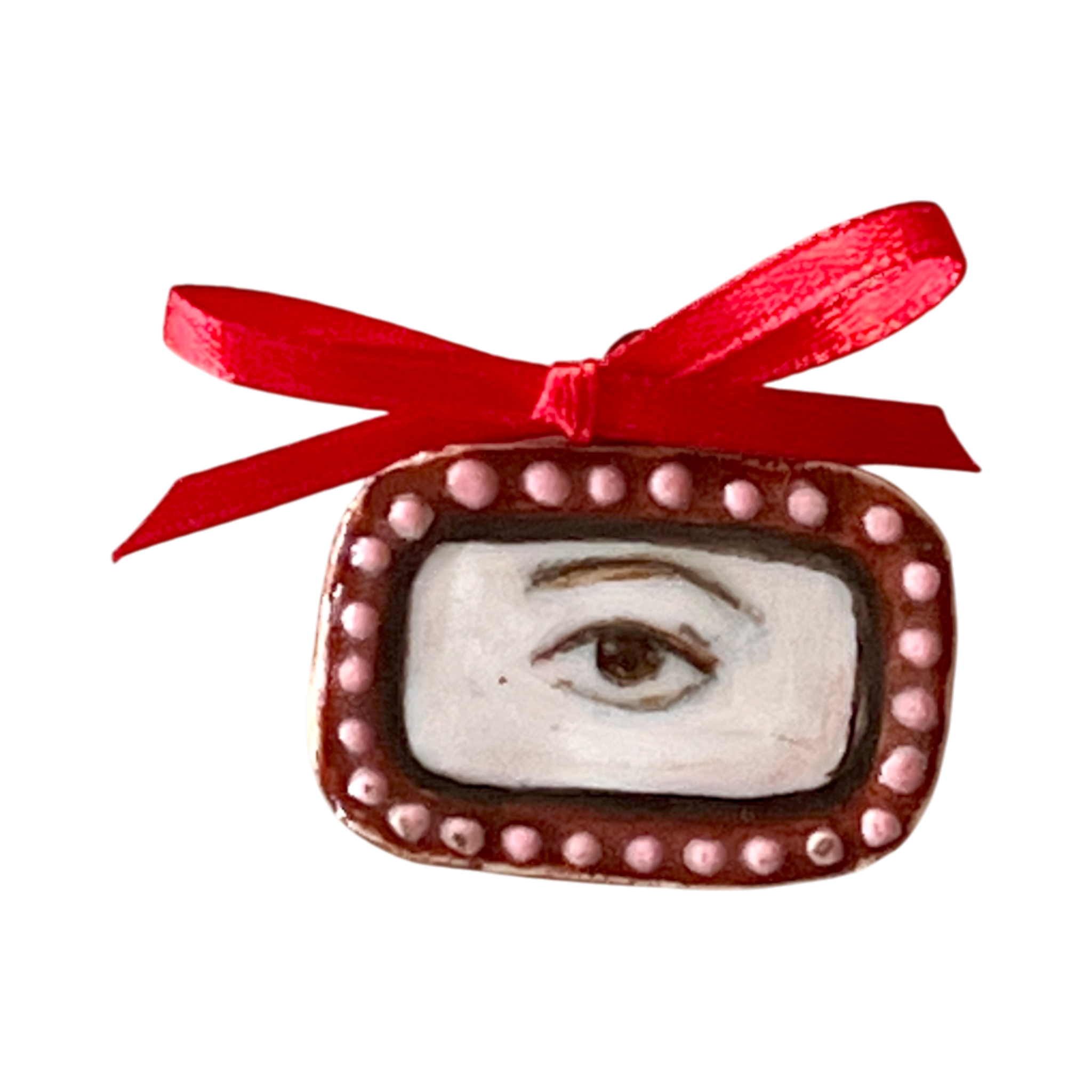 No. 221 Lover's Eye Charm - Pink Pearls