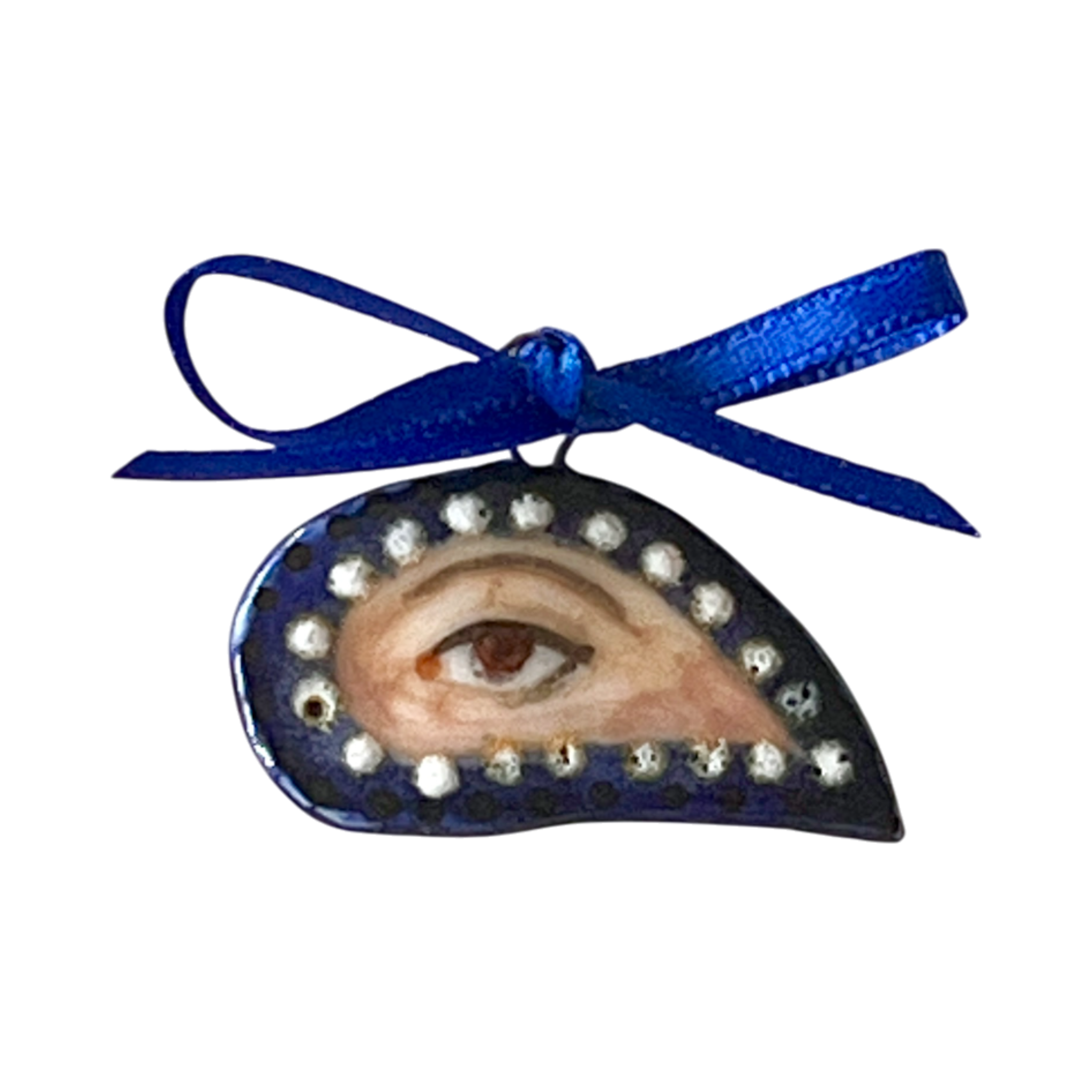 No. 227 Lover's Eye Charm - Pearls & Navy Blue