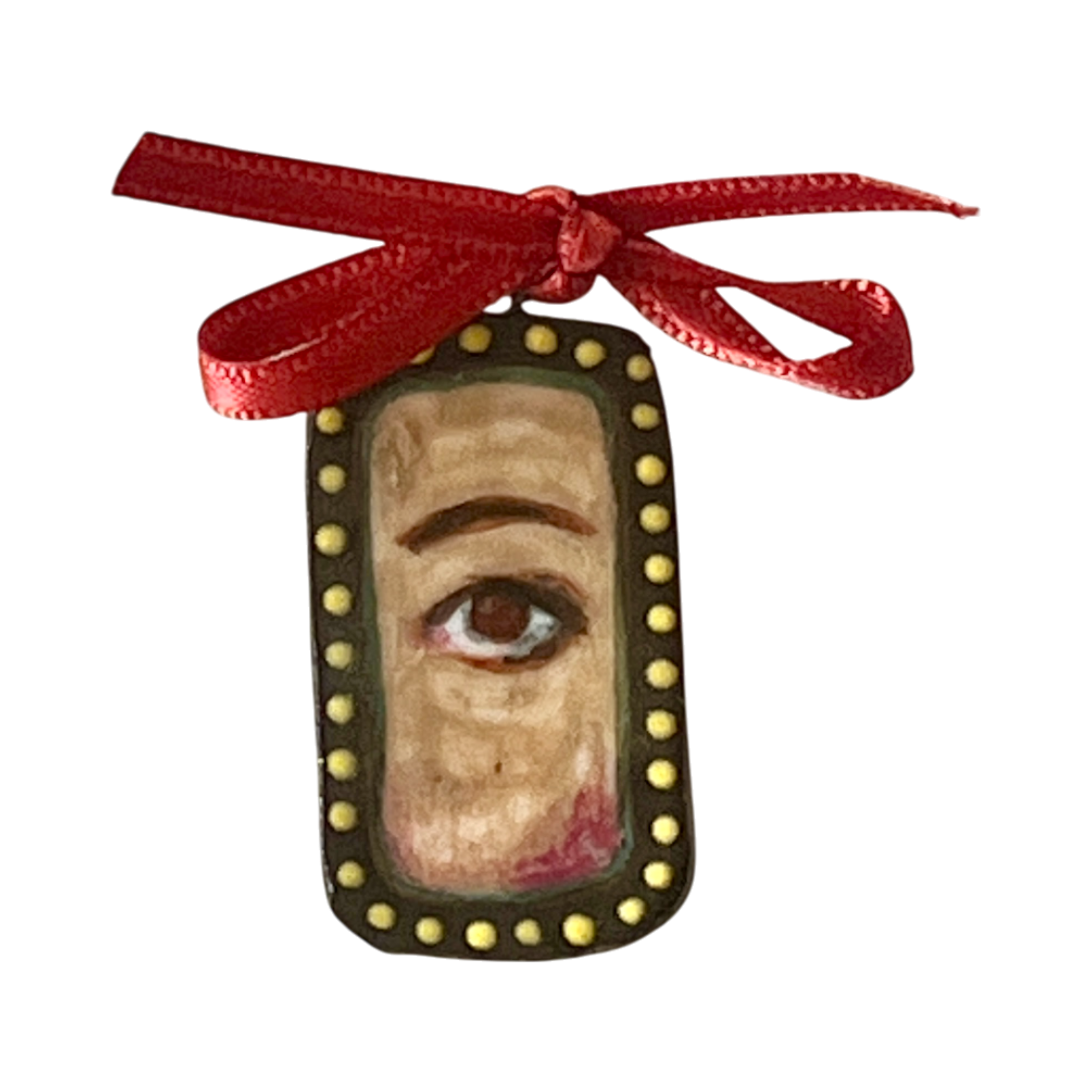 No. 230 Lover's Eye Charm - Brown & Gold