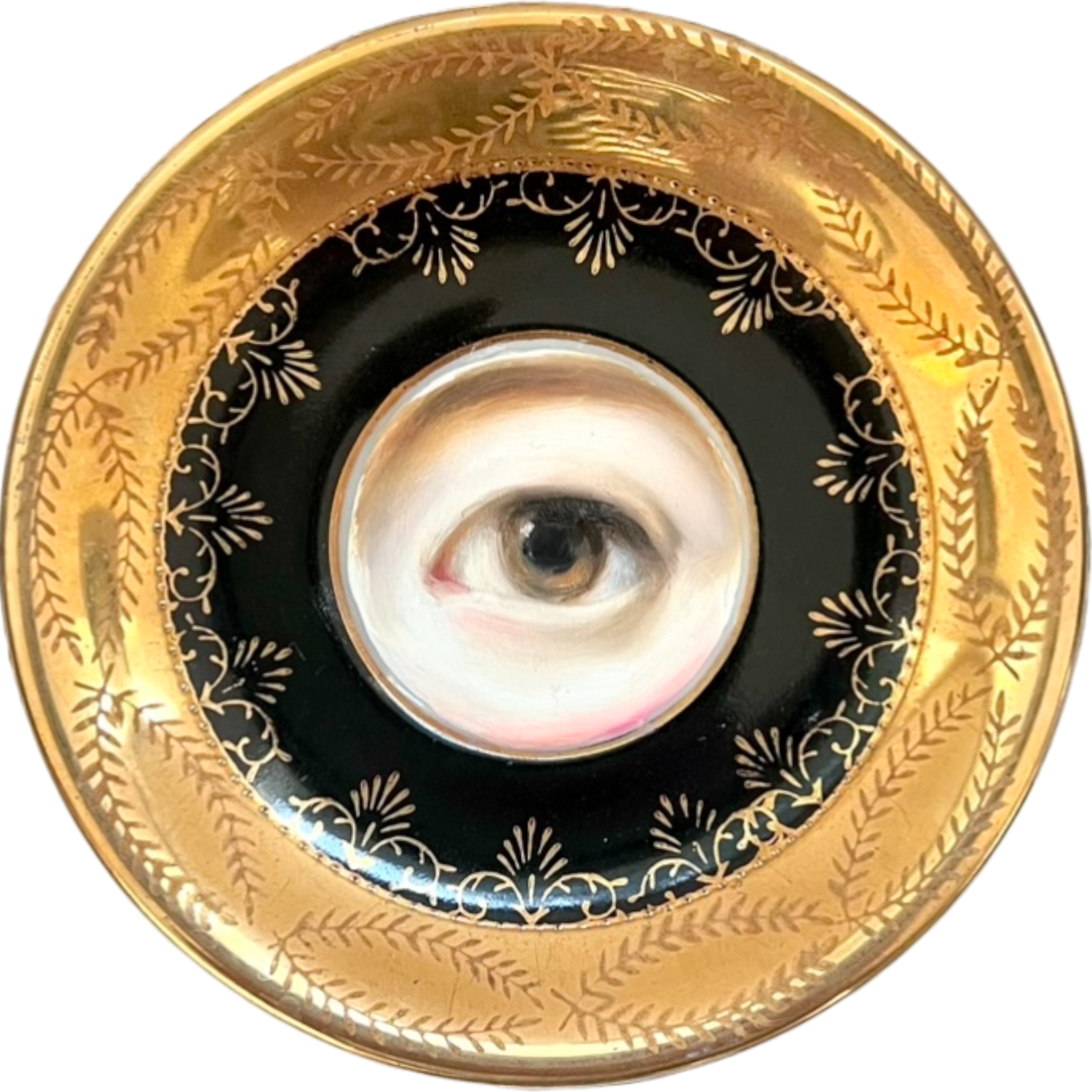 No. 2475 Lover's Eye Painting on a Mini Royal Vienna Plate