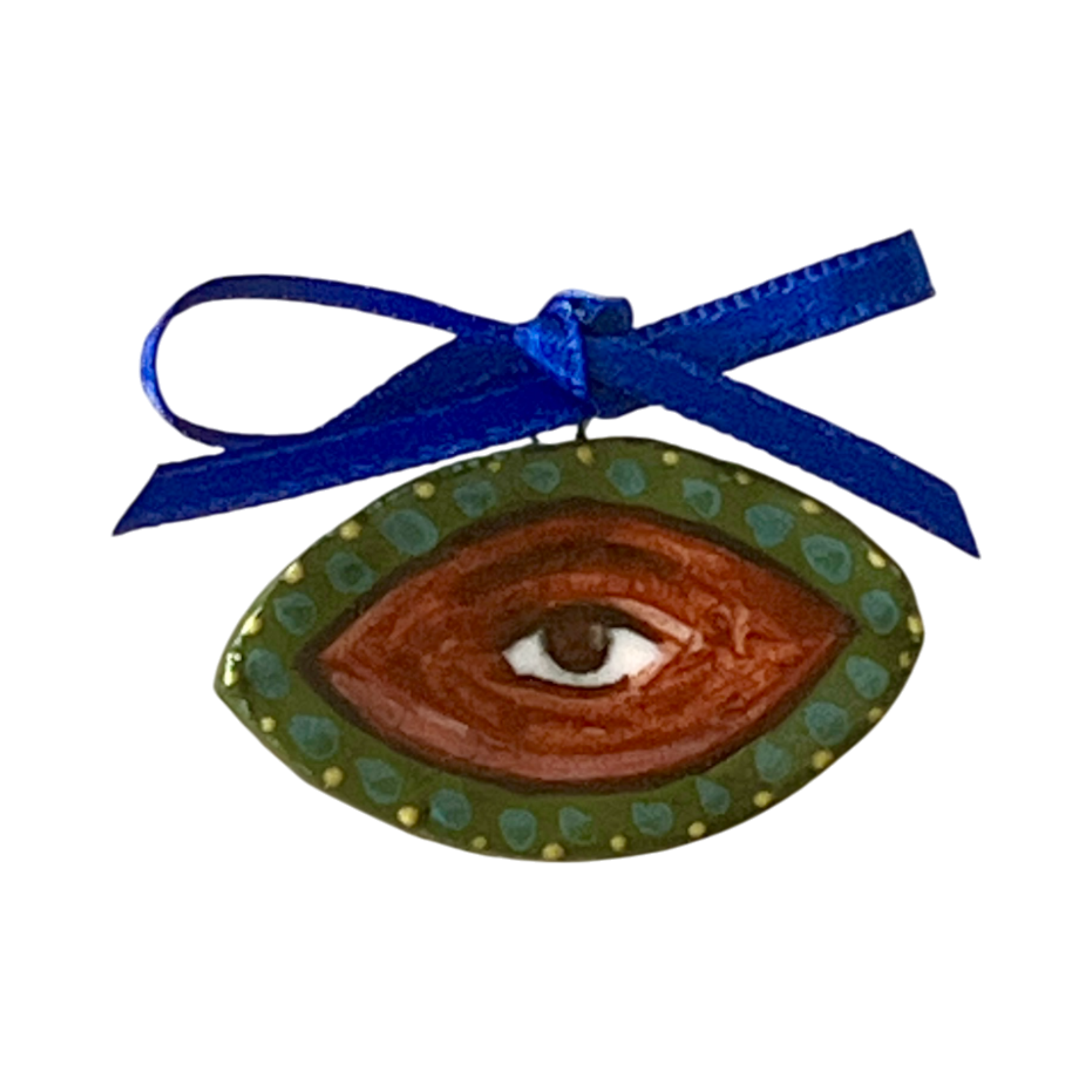 No. 242 Lover's Eye Charm - Emerald Navette