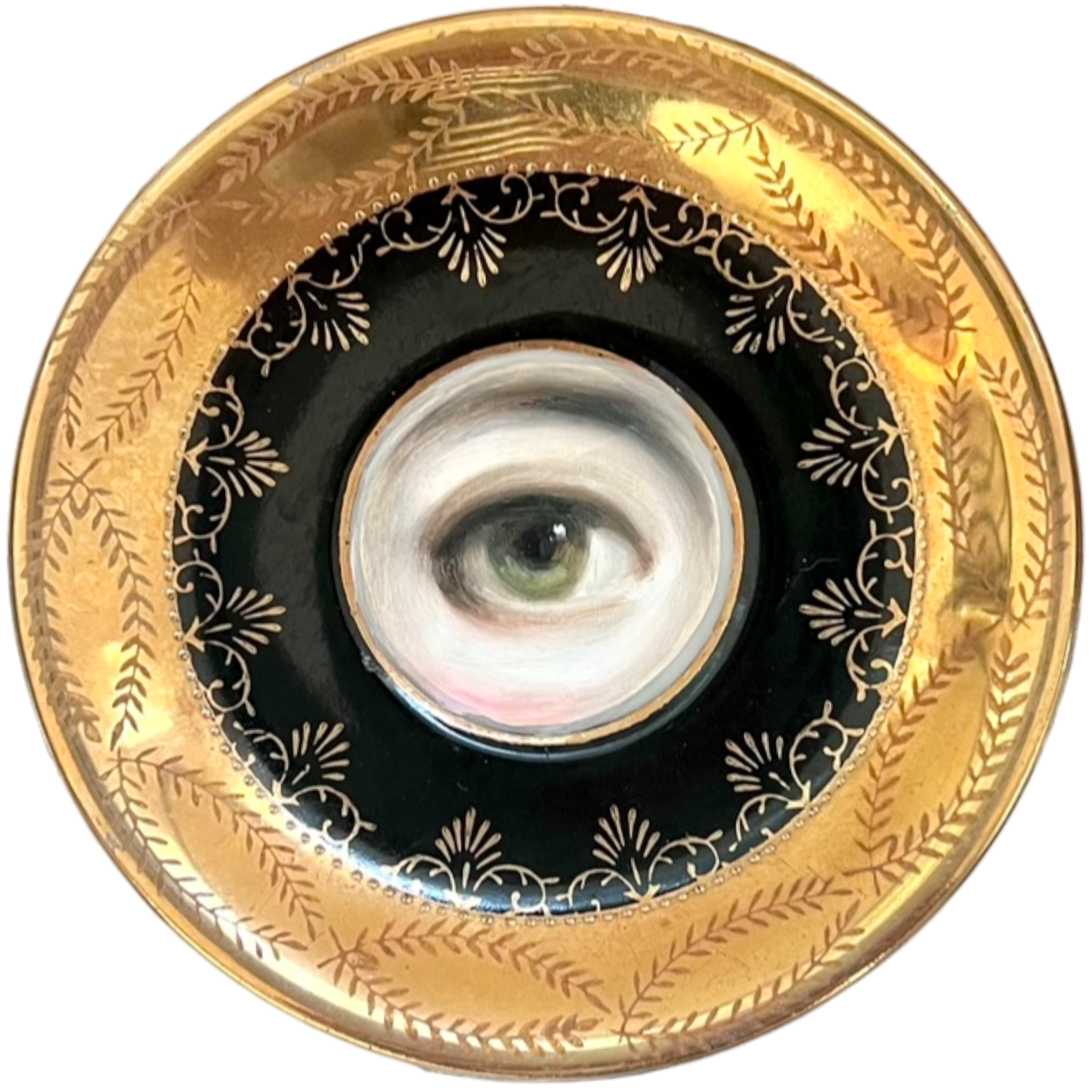 No. 2476 Lover's Eye Painting on a Mini Royal Vienna Plate