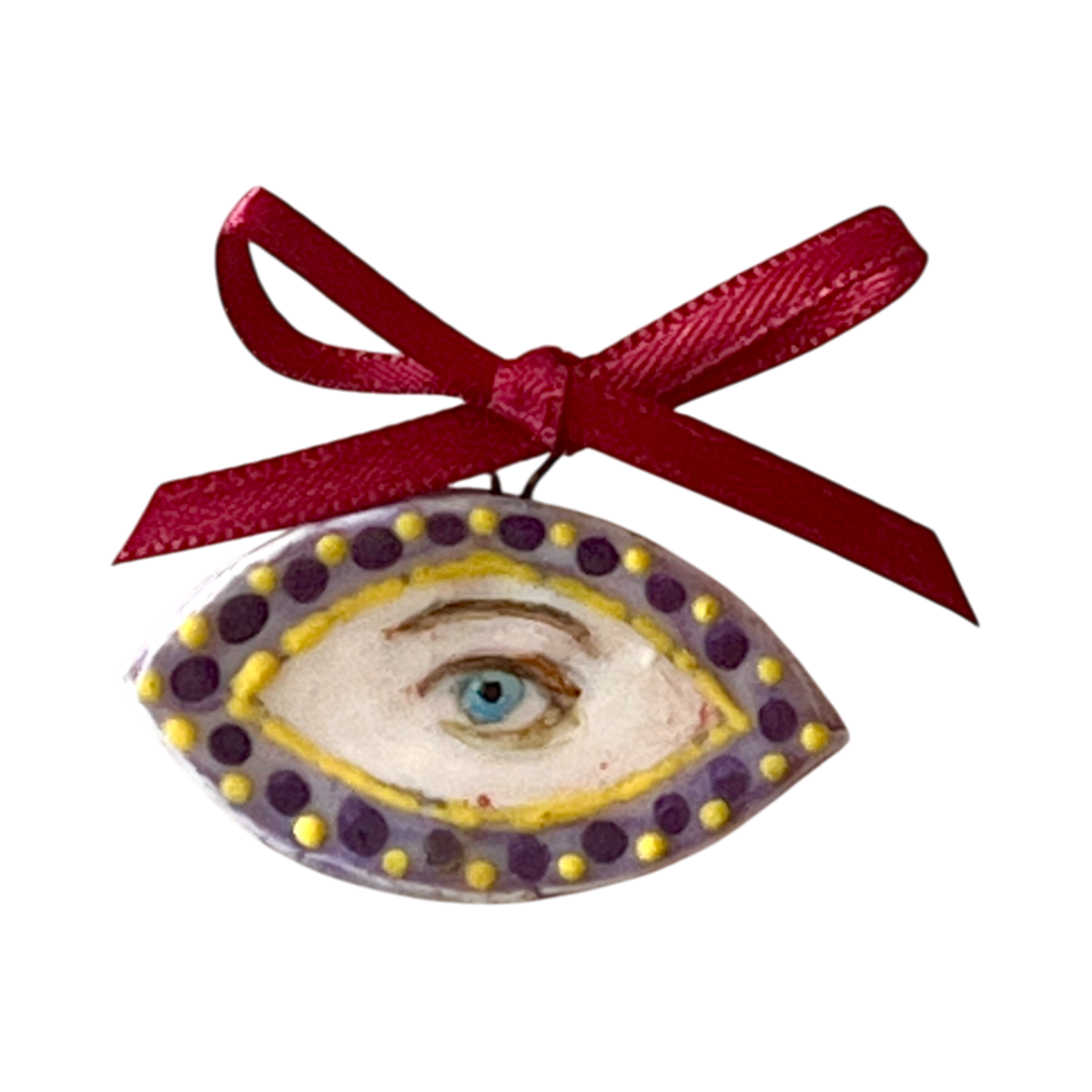 No. 244 Lover's Eye Charm - Amethyst Navette