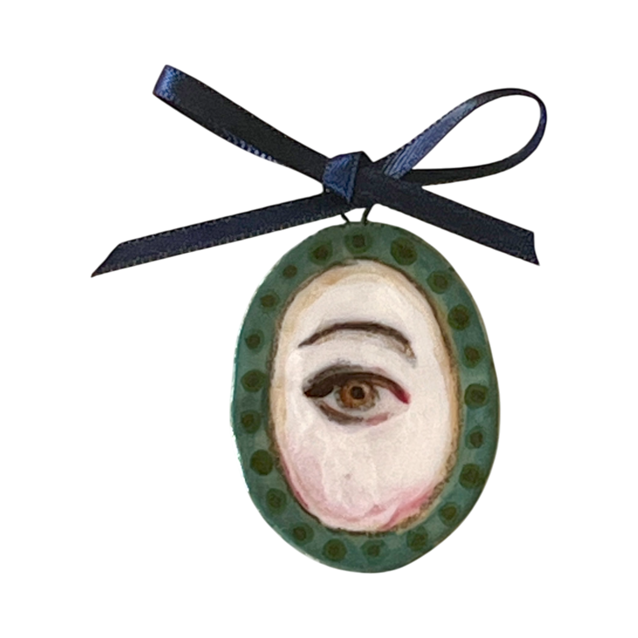 No. 256 Lover's Eye Charm - Emeralds