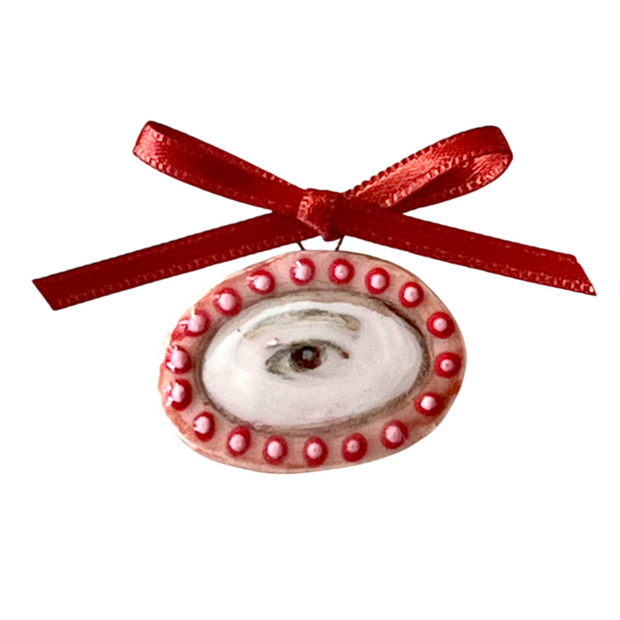 No. 260 Lover's Eye Charm - Pink Pearls