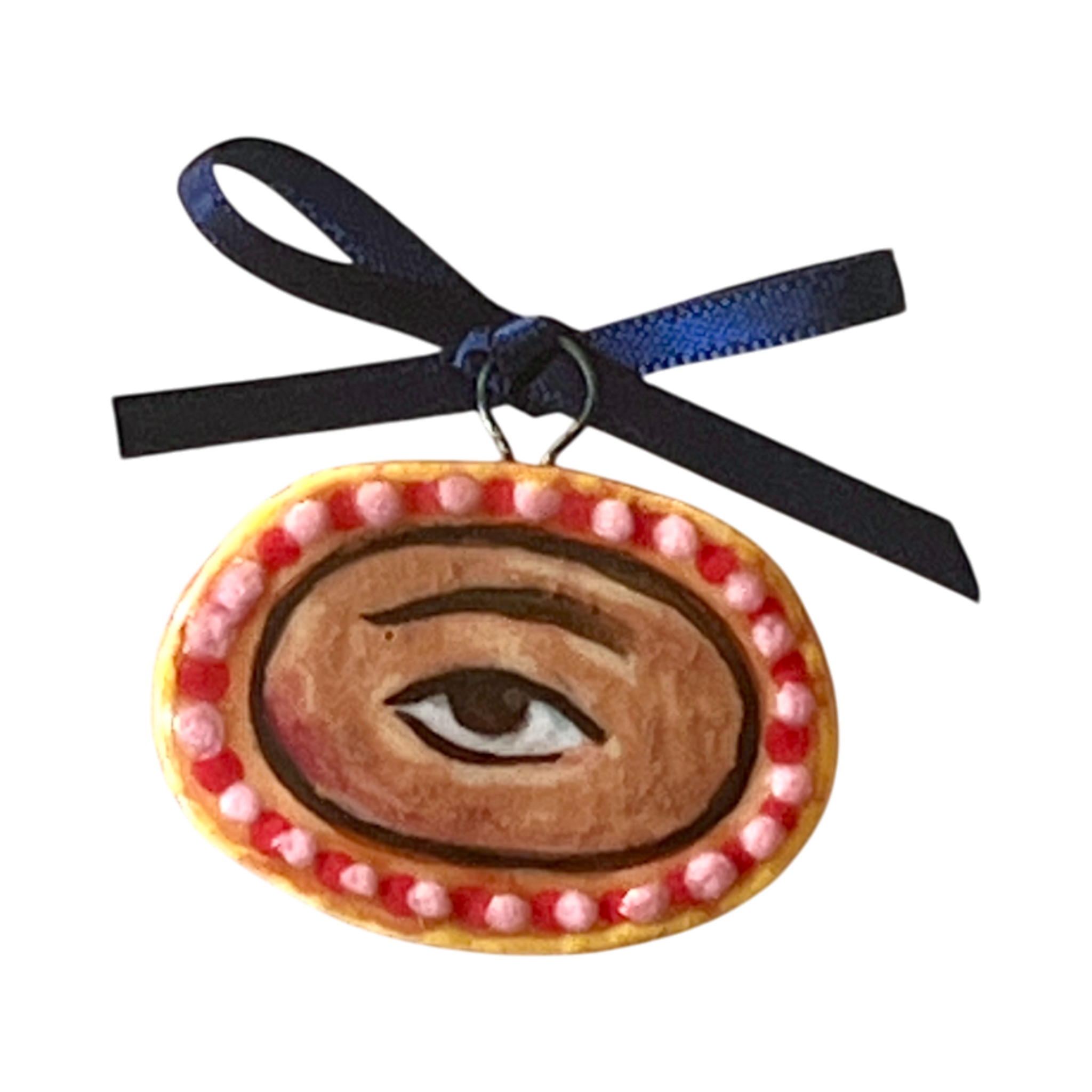 No. 263 Lover's Eye Charm - Pink Pearls