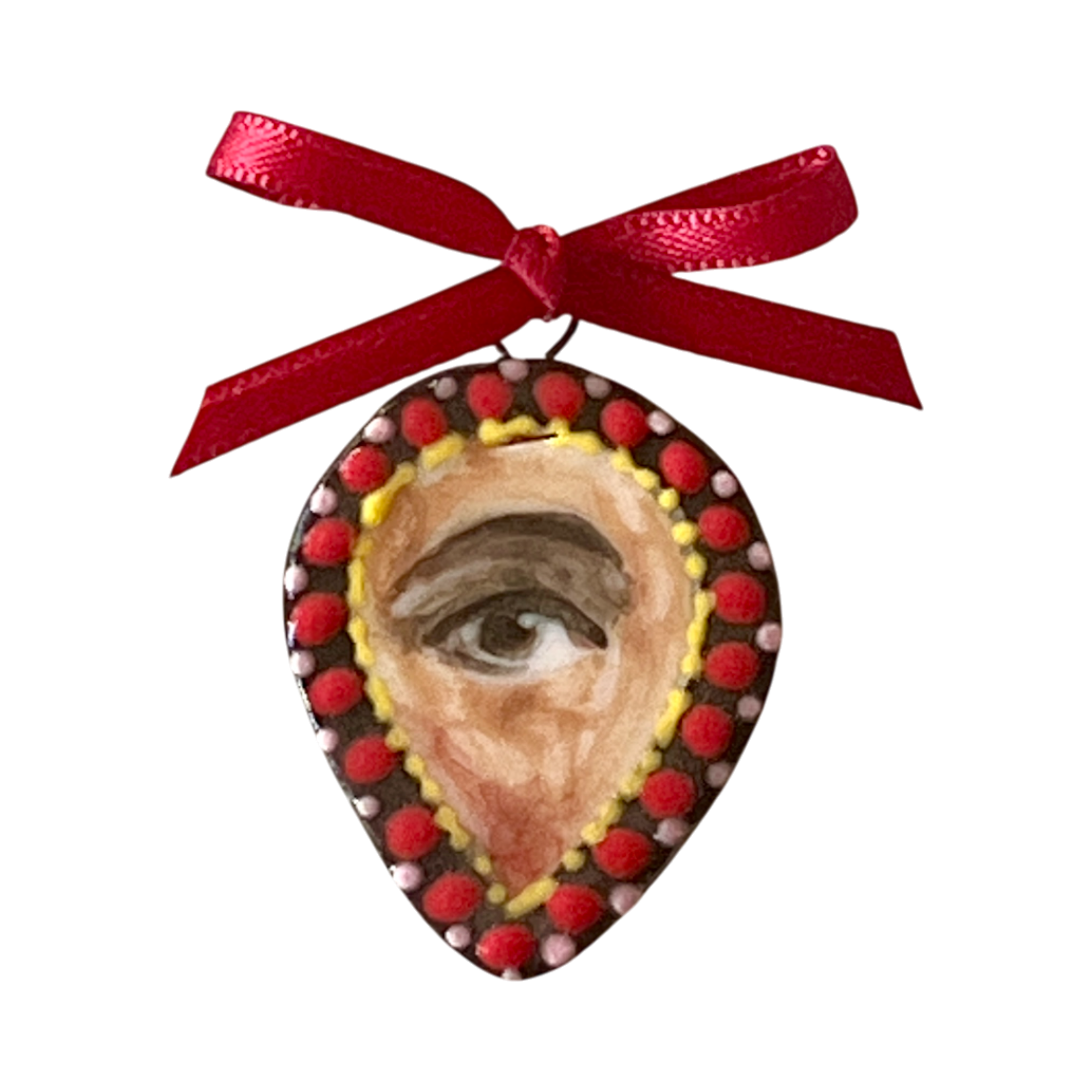 No. 273 Lover's Eye Charm - Ruby Teardrop