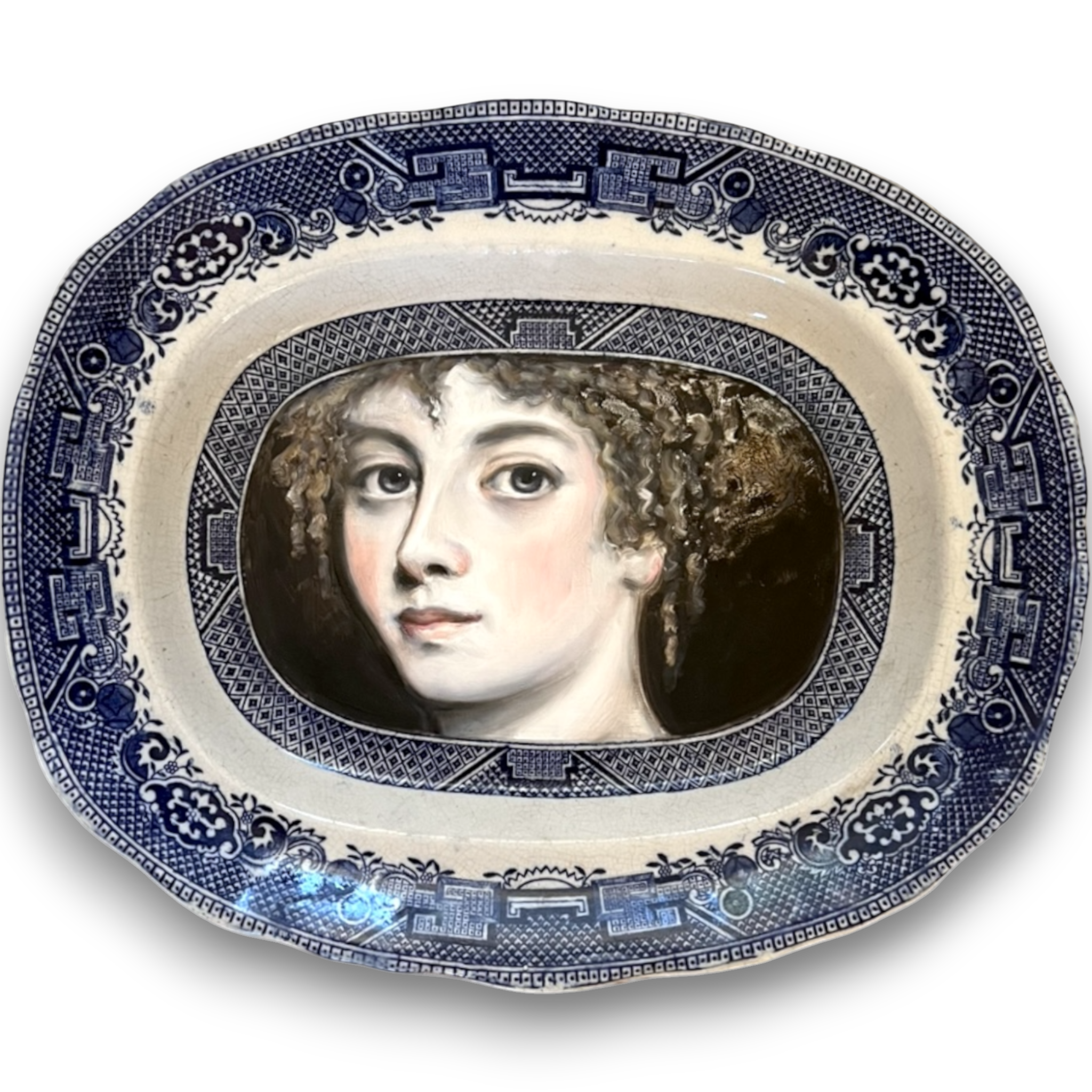 No. 1453 "Emmeline, a Noted Fencing Enthusiast, Challenged Unruly Suitors to Duels Herself" Portrait Plate