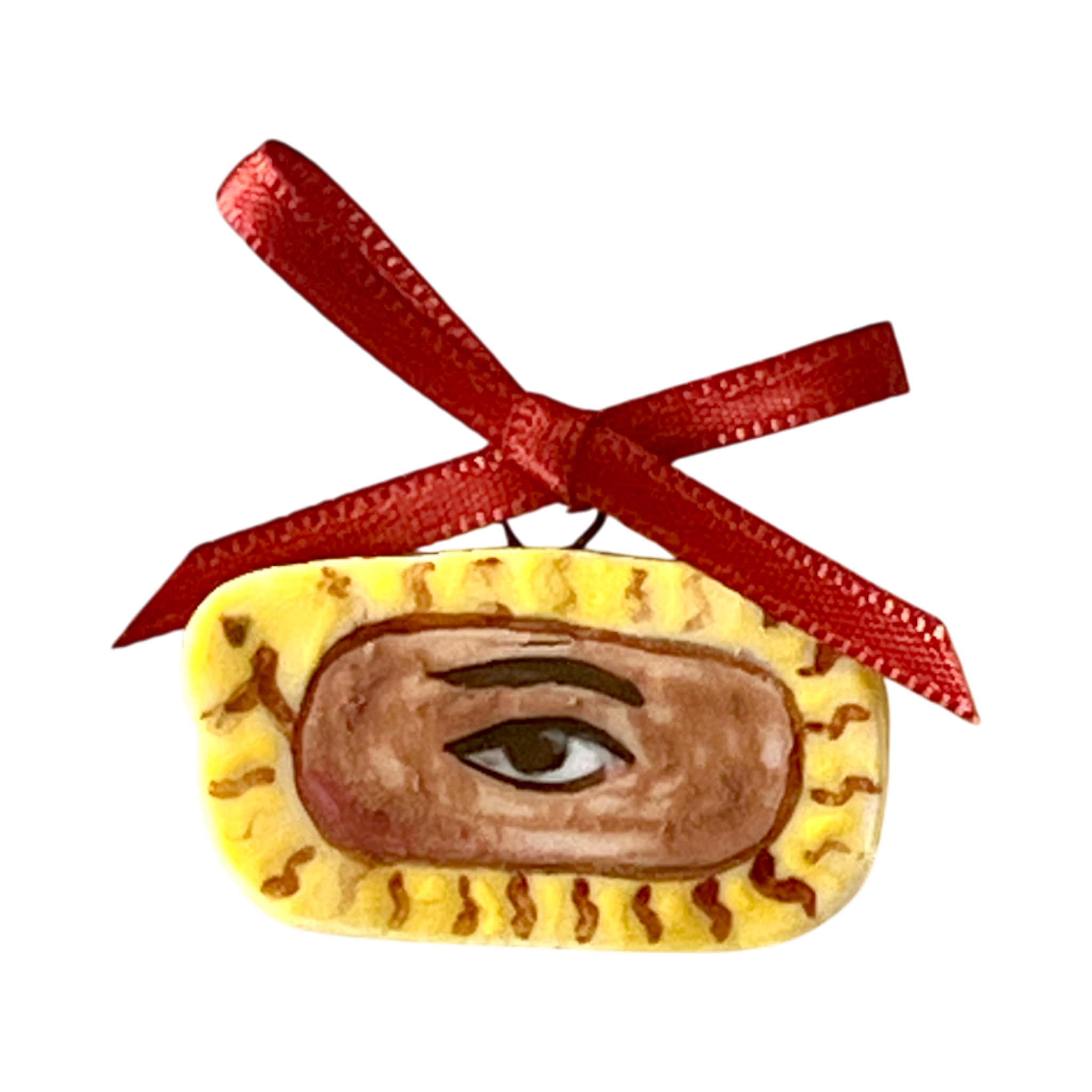 No. 278 Lover's Eye Charm - Gold Striped Ouroboros