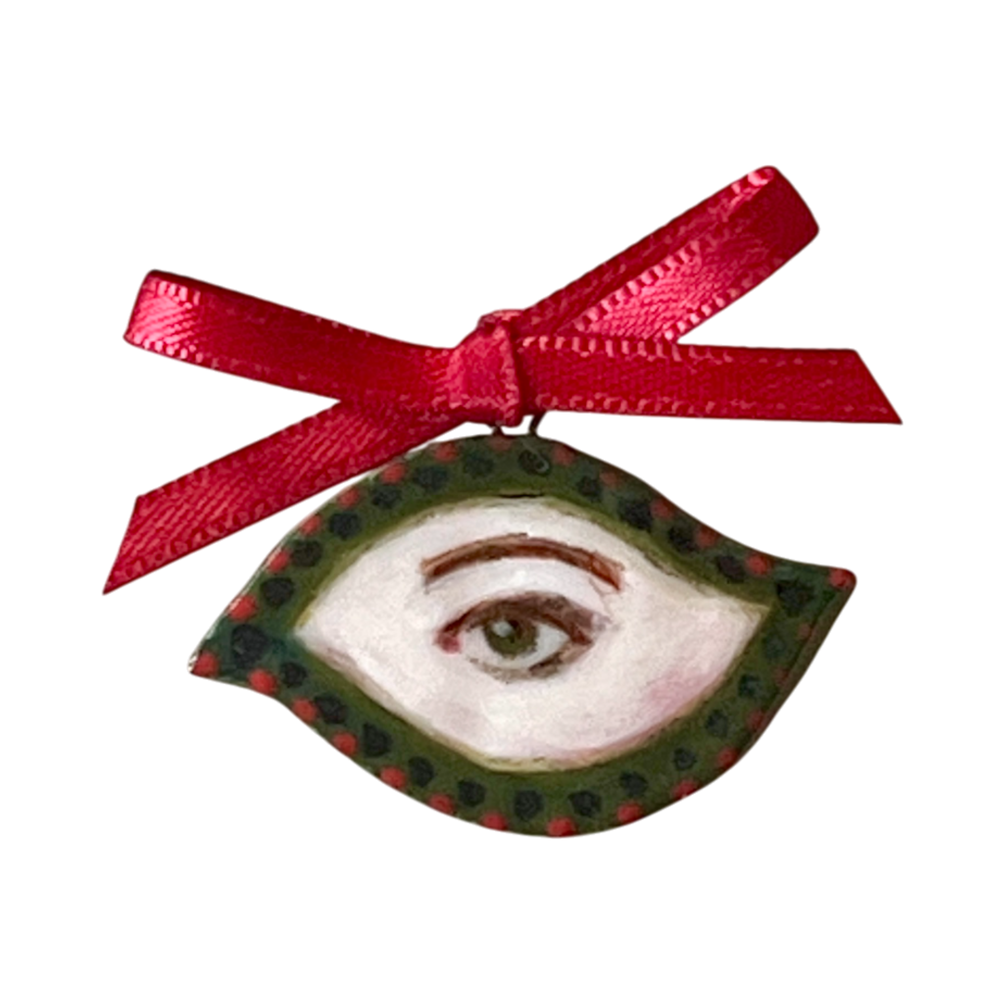 No. 288 Lover's Eye Charm - Emeralds & Tiny Rubies