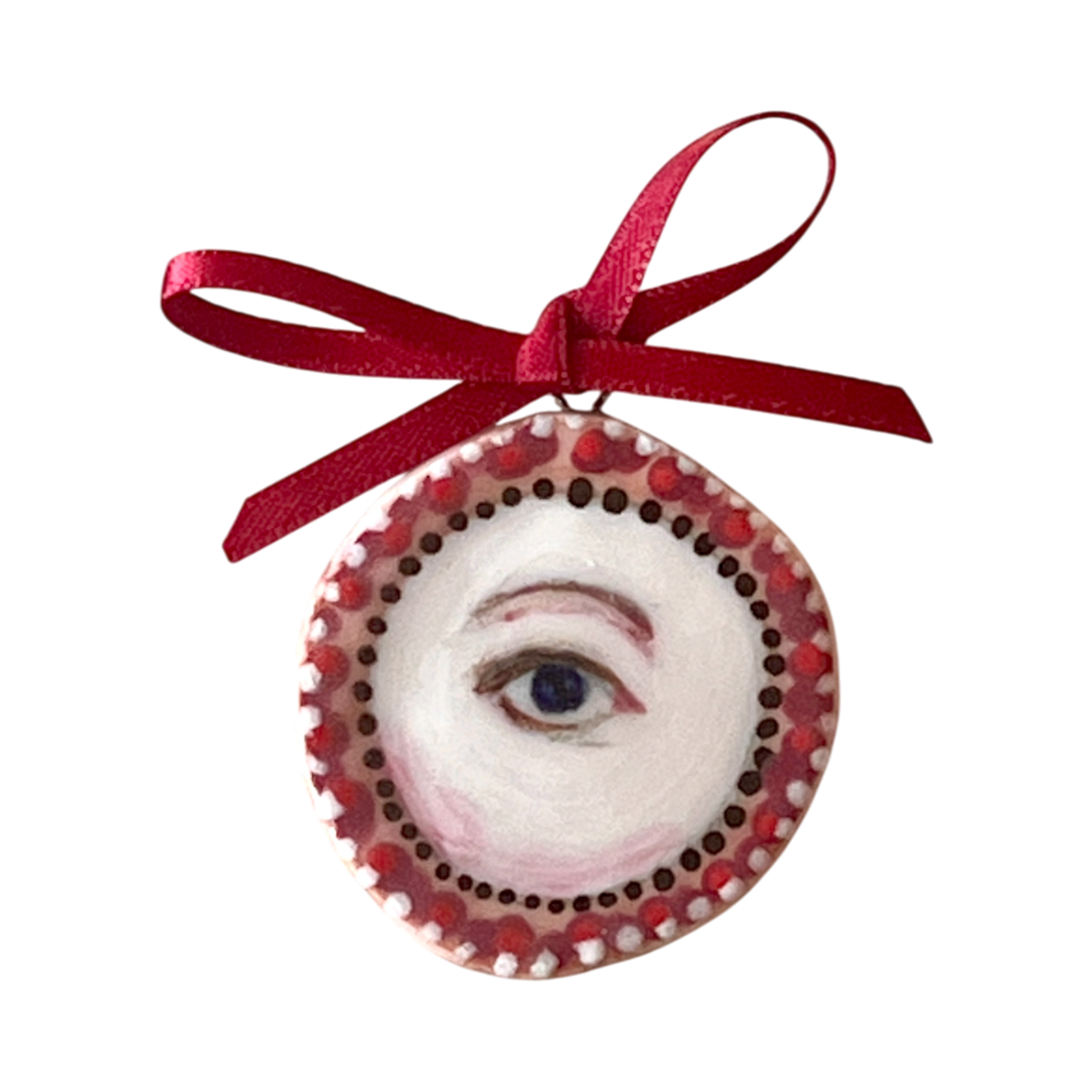 No. 290 Lover's Eye Charm - Rubies & Pearls