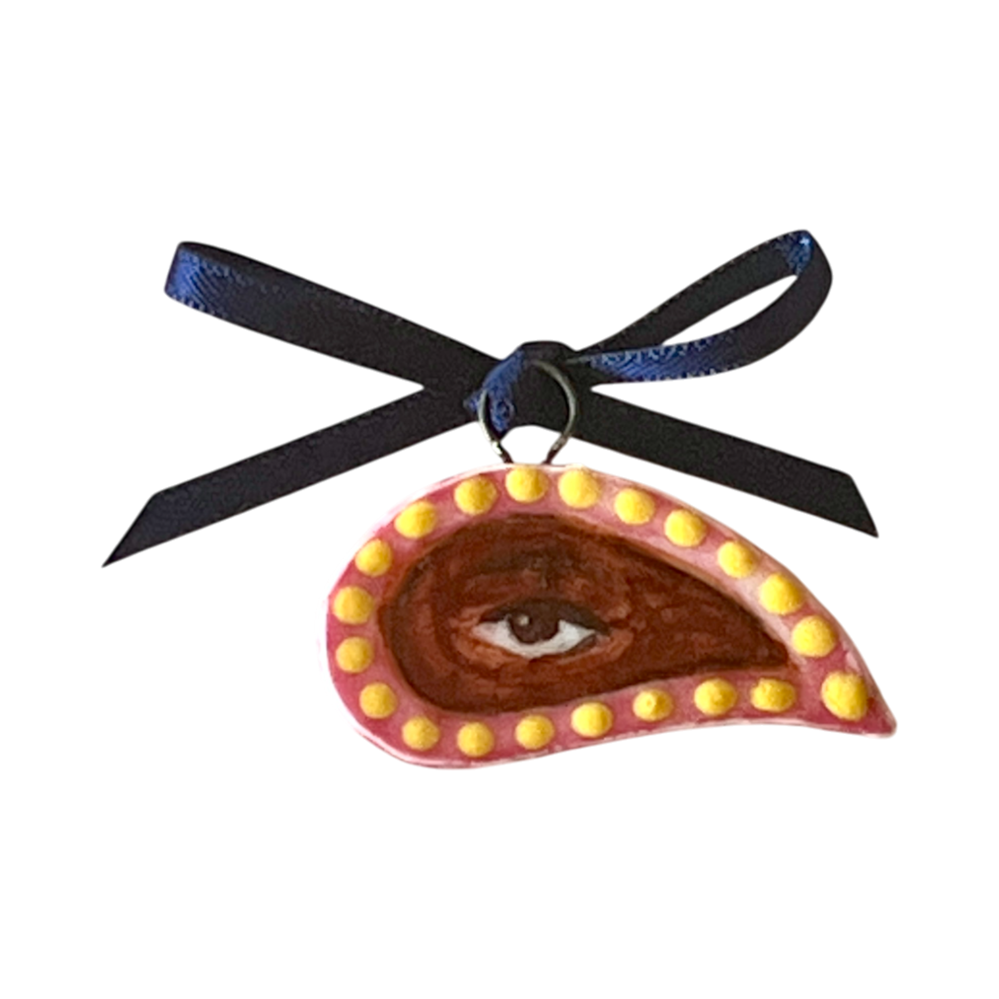 No. 302 Lover's Eye Charm - Pink & Gold