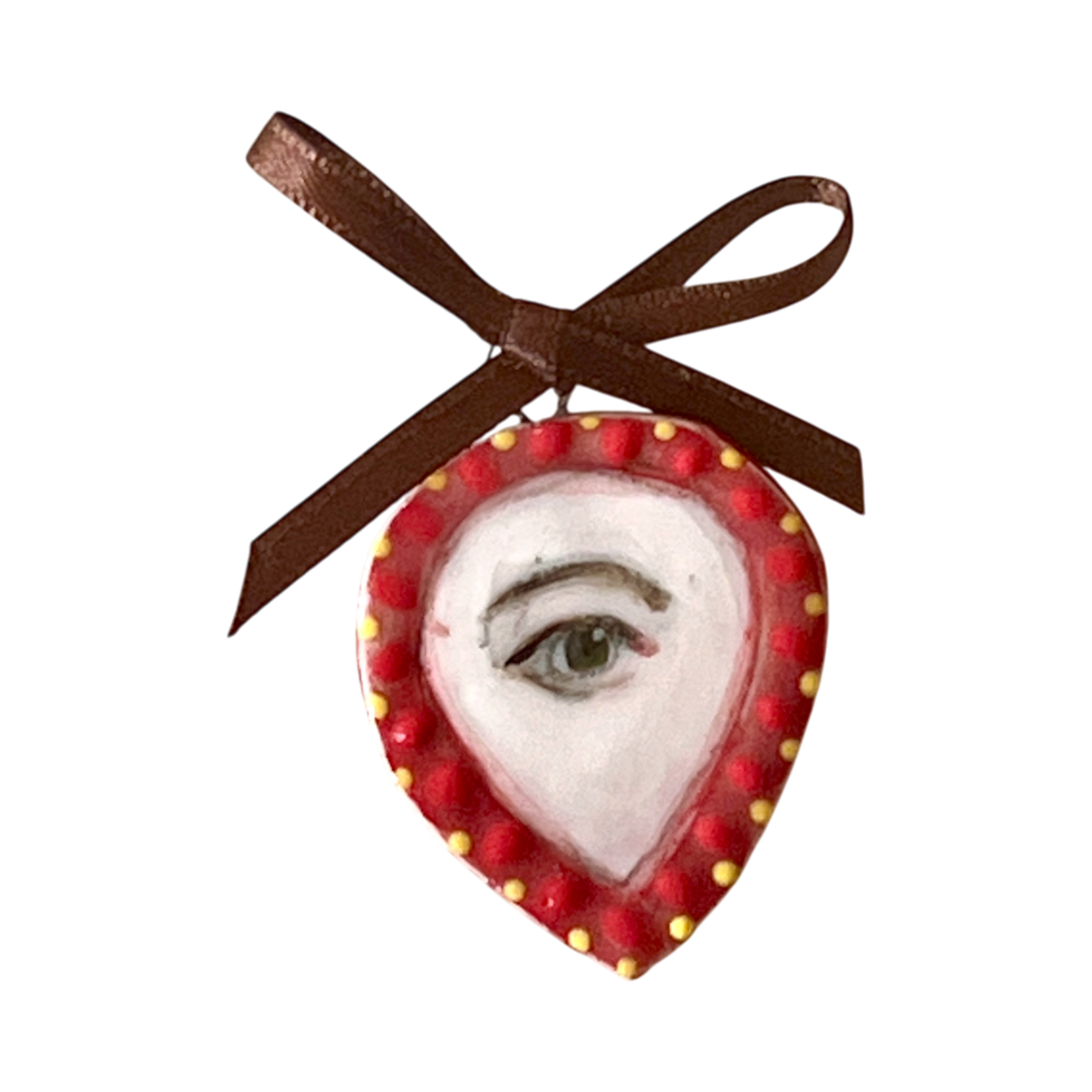 No. 304 Lover's Eye Charm - Ruby Teardrop