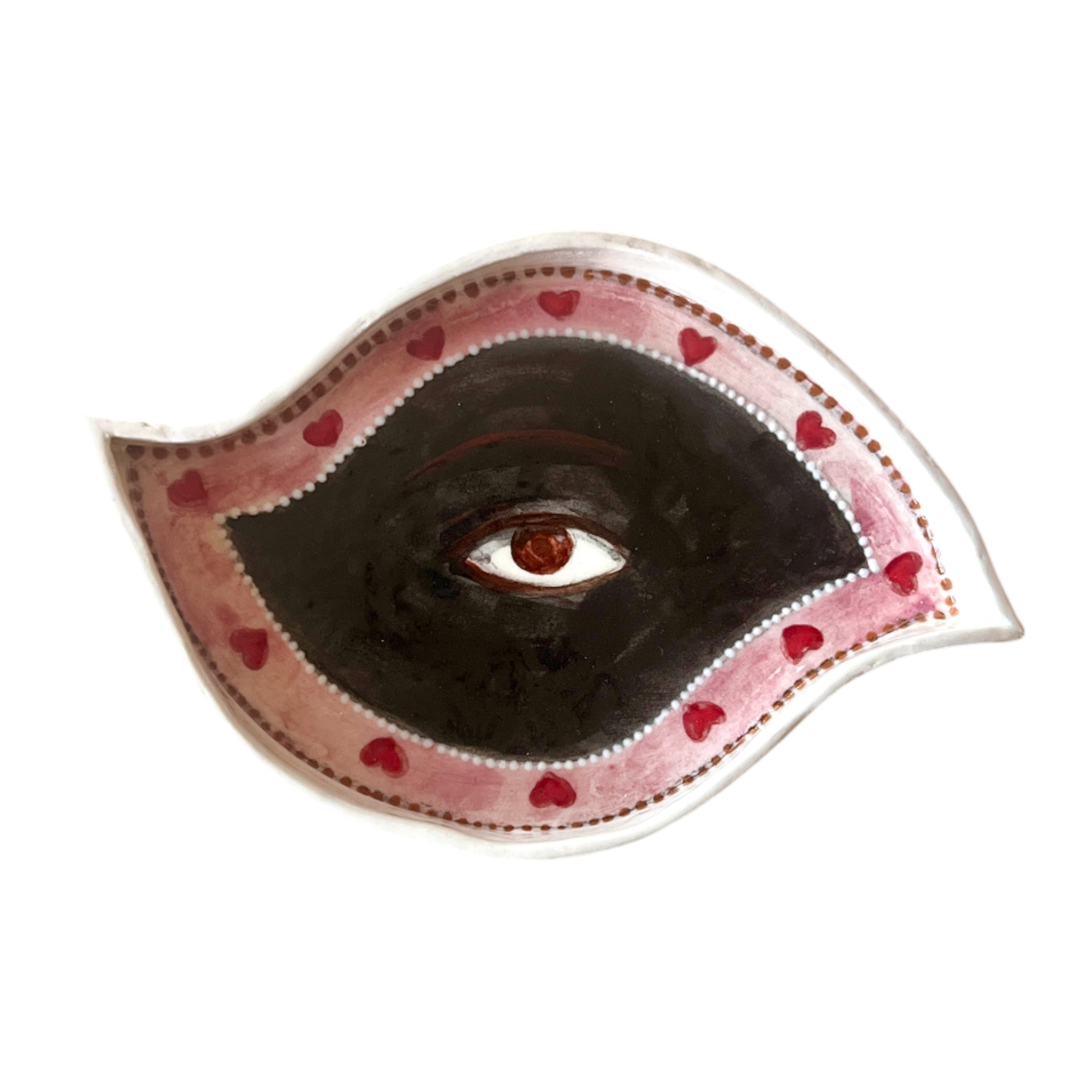 No. 201 Lover's Eye Jewelry Dish - Red Hearts