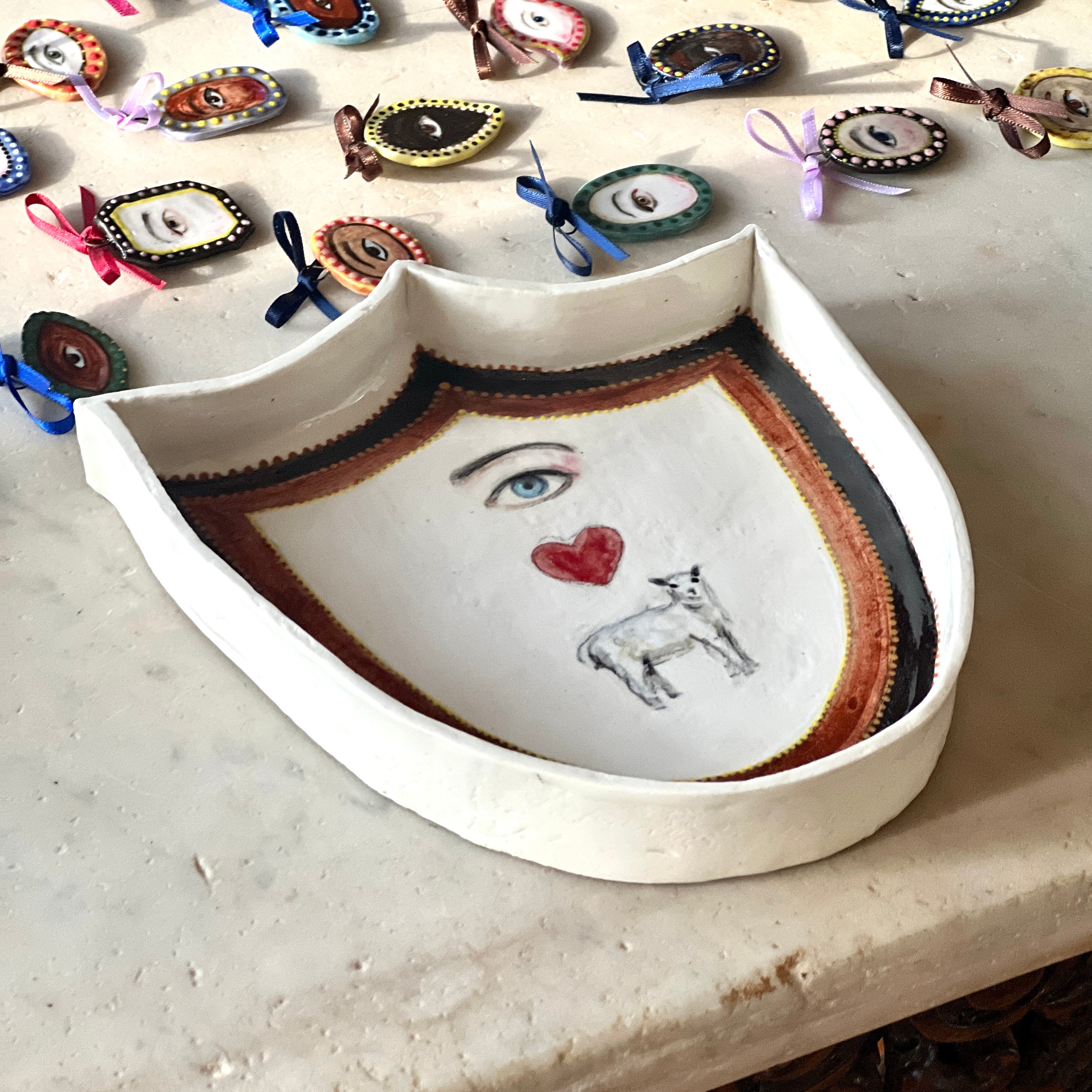 No. 200 Lover's Eye Jewelry Dish - I Love Ewe