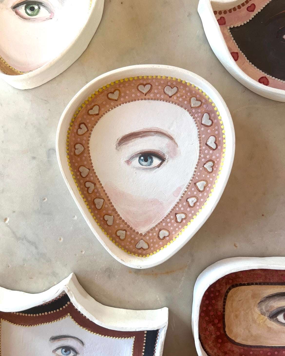 No. 204 Lover's Eye Jewelry Dish - Heart Teardrop