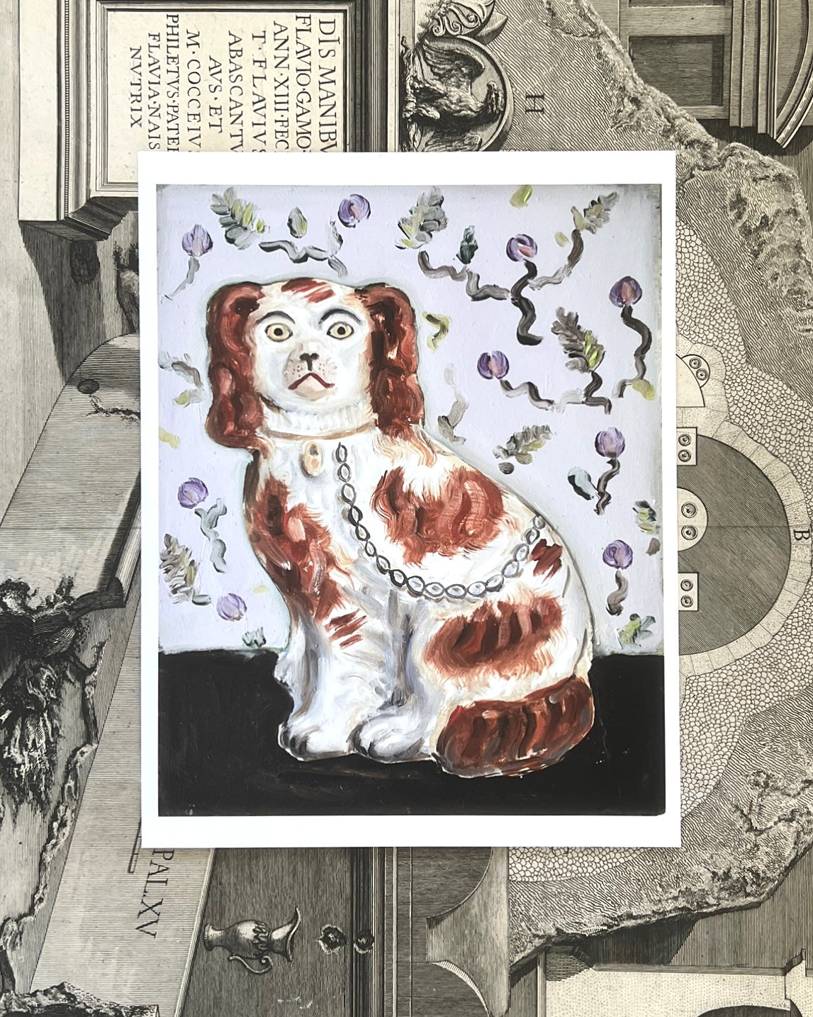 Catherine the Staffordshire Spaniel Giclée Art Print (8"x10")