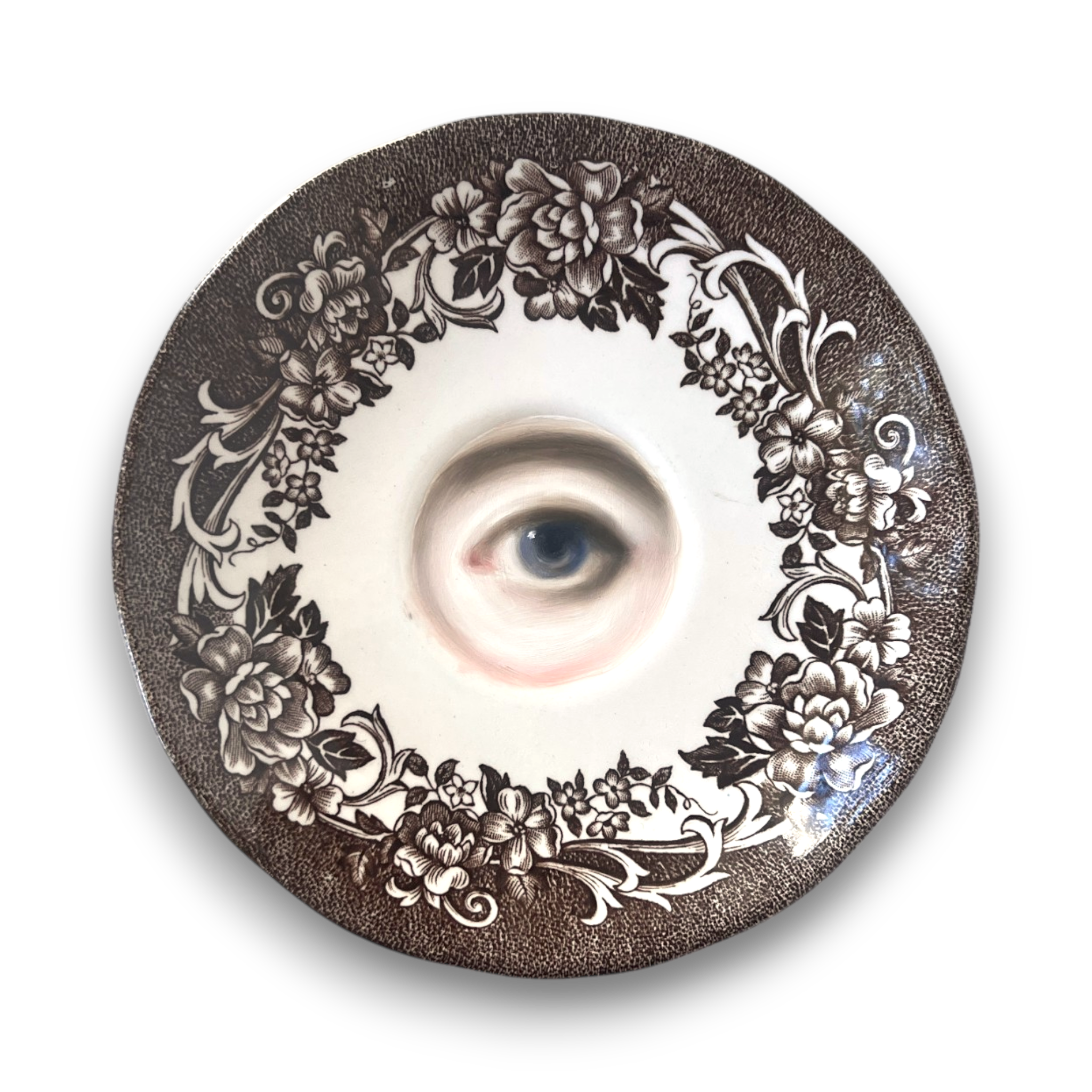 No. 3183 Lover's Eye Painting on an English Royal Staffordshire Plate