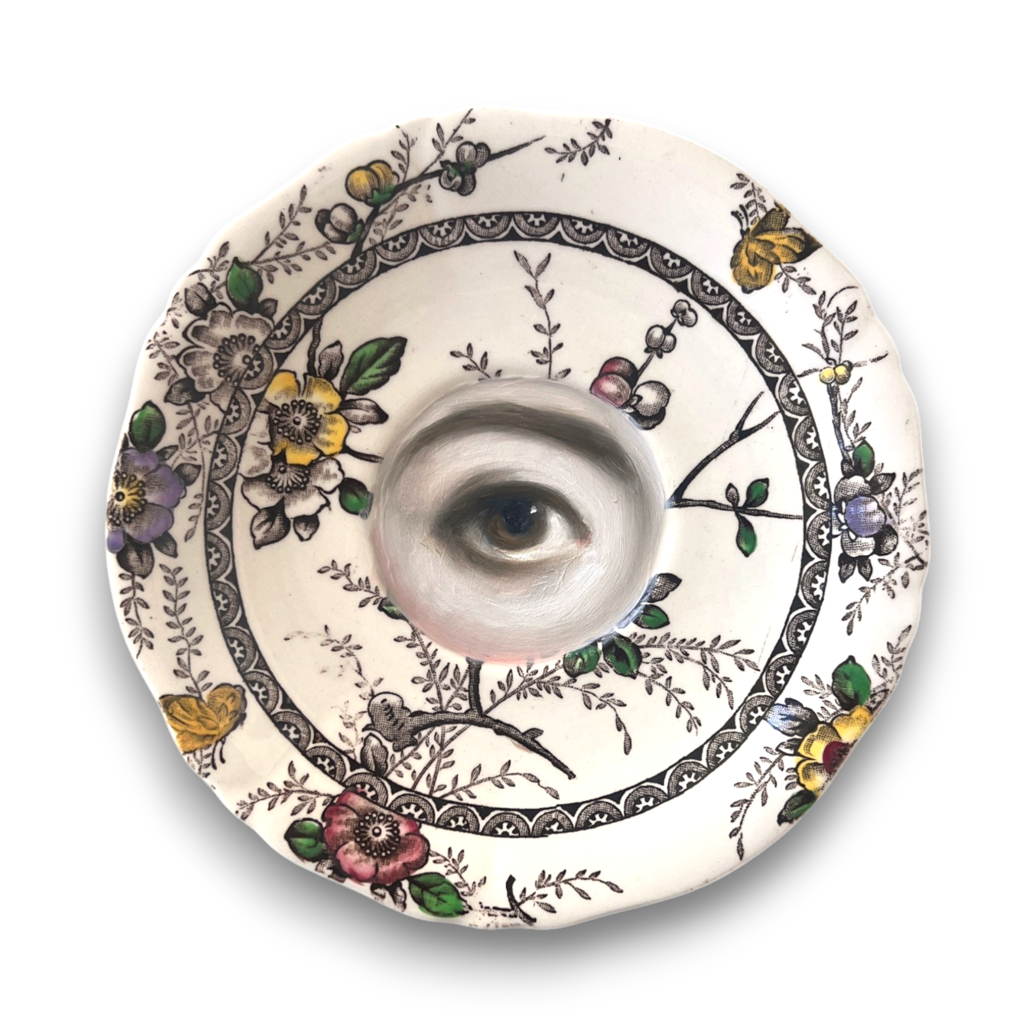 No. 3194 Lover's Eye Painting on a Meakin "Medway" Plate