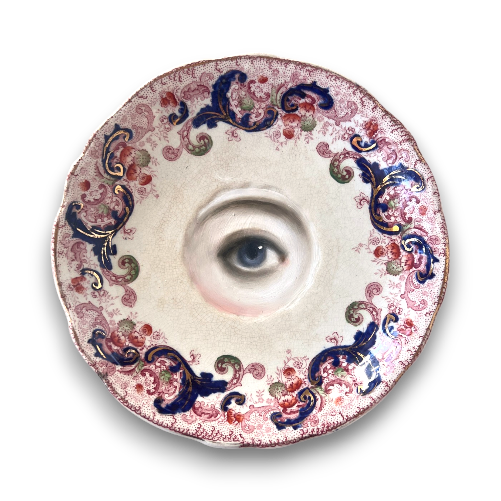 No. 3172 Lover's Eye Painting on a "Persian" Pattern Plate