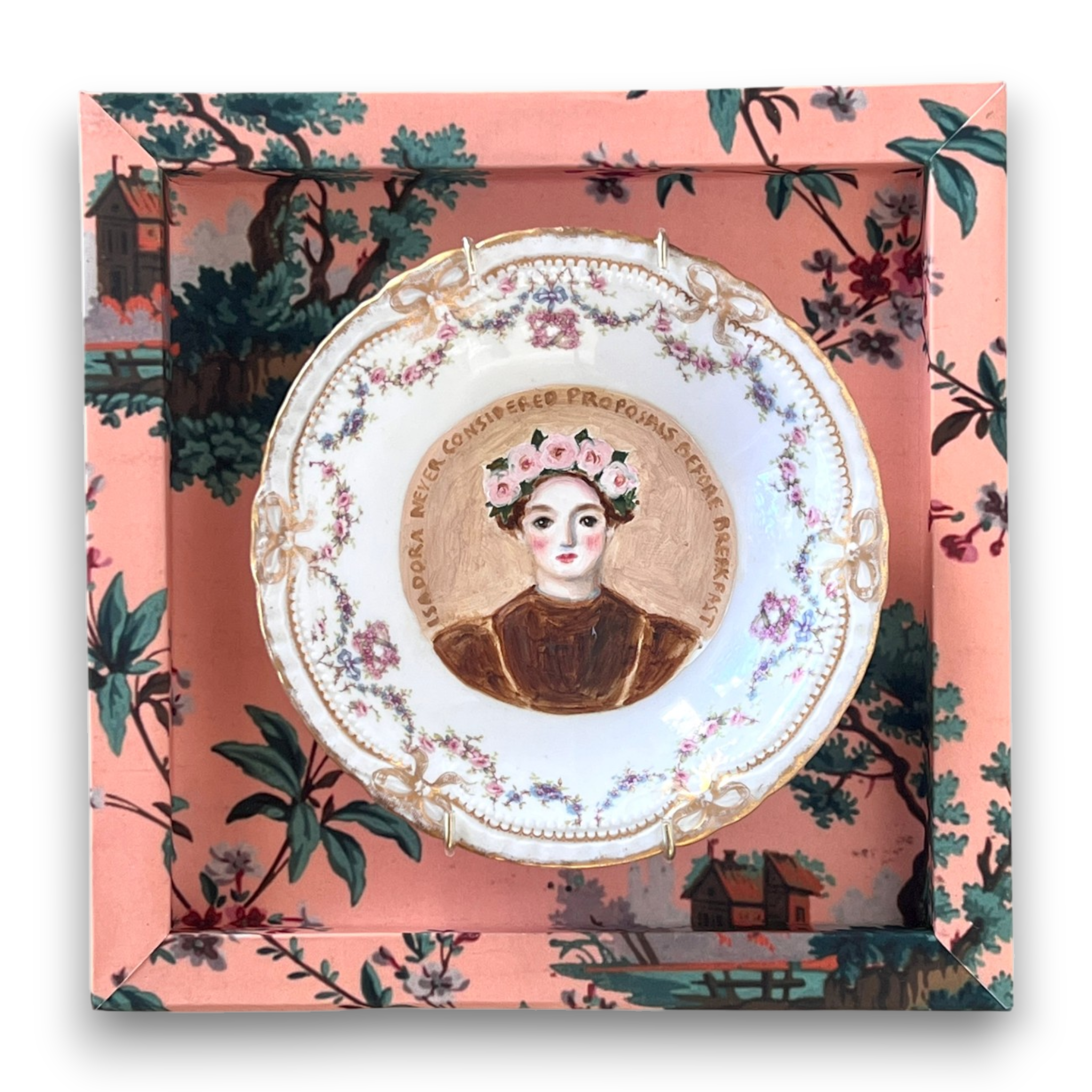 No. 2655 "Isadora Never Considered Proposals Before Breakfast" Portrait Plate